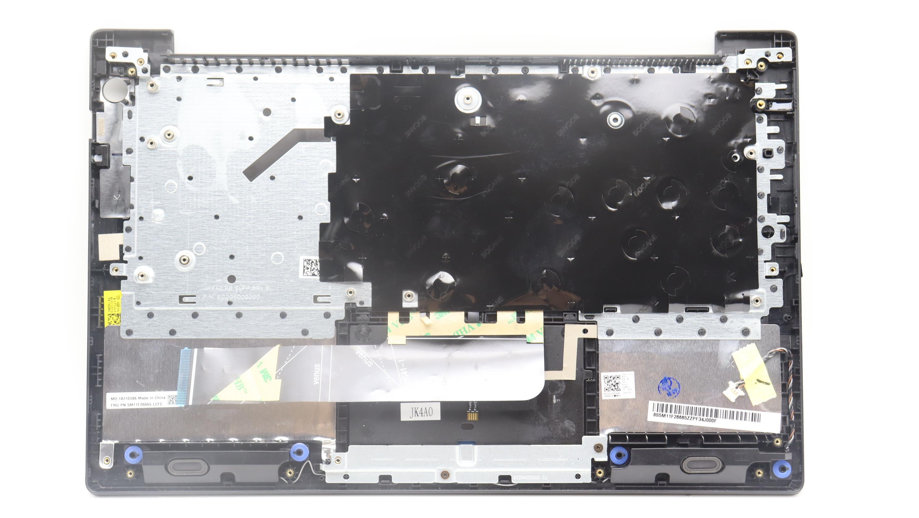 5M11F26665 - Original Lenovo Keyboard with Upper Cover (Palmrest), English, Black, Backlight, Fingerprint