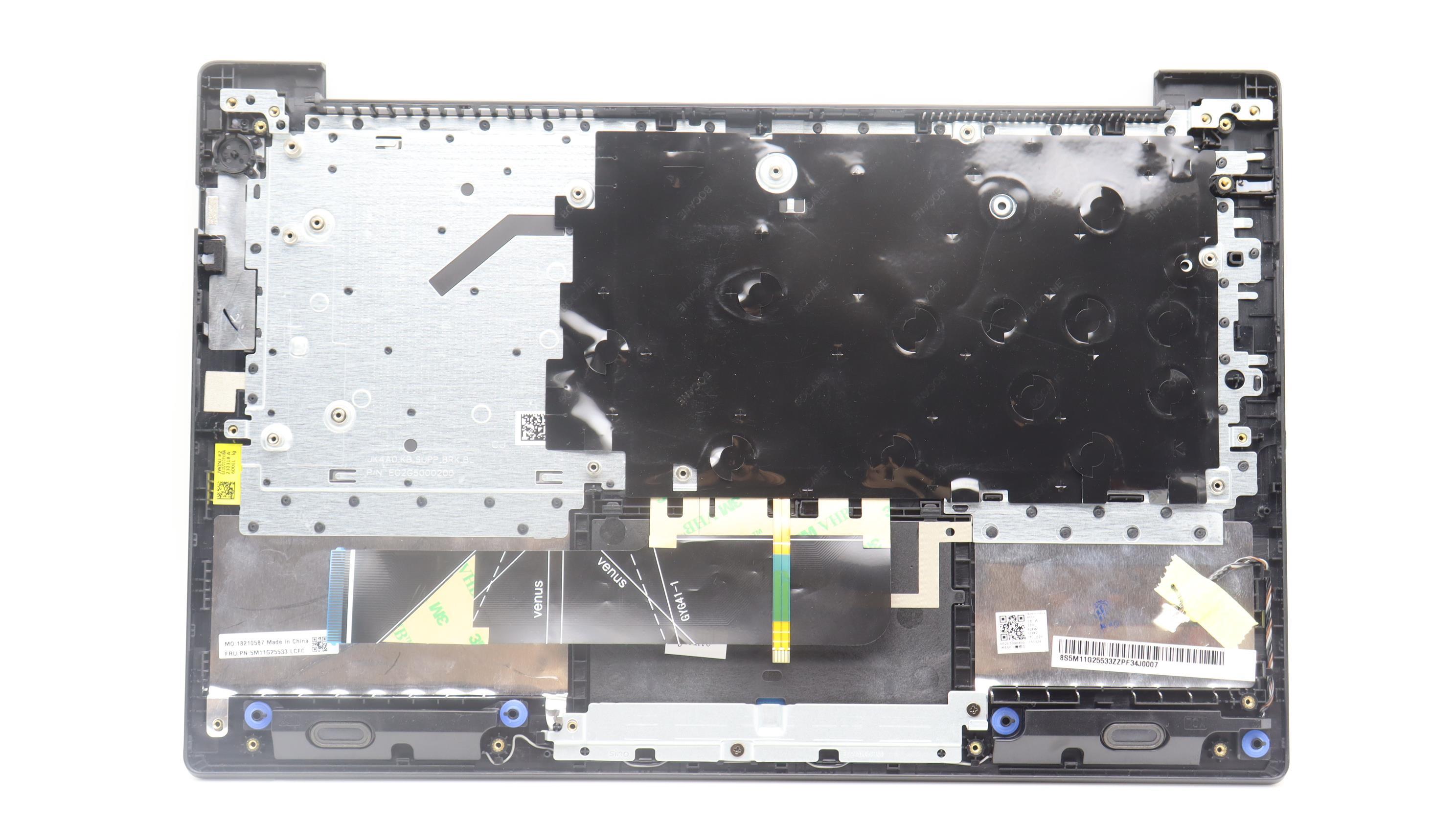 5M11G25533 - Original Lenovo Keyboard with Upper Cover (Palmrest), English, Backlight, -TSG, Black
