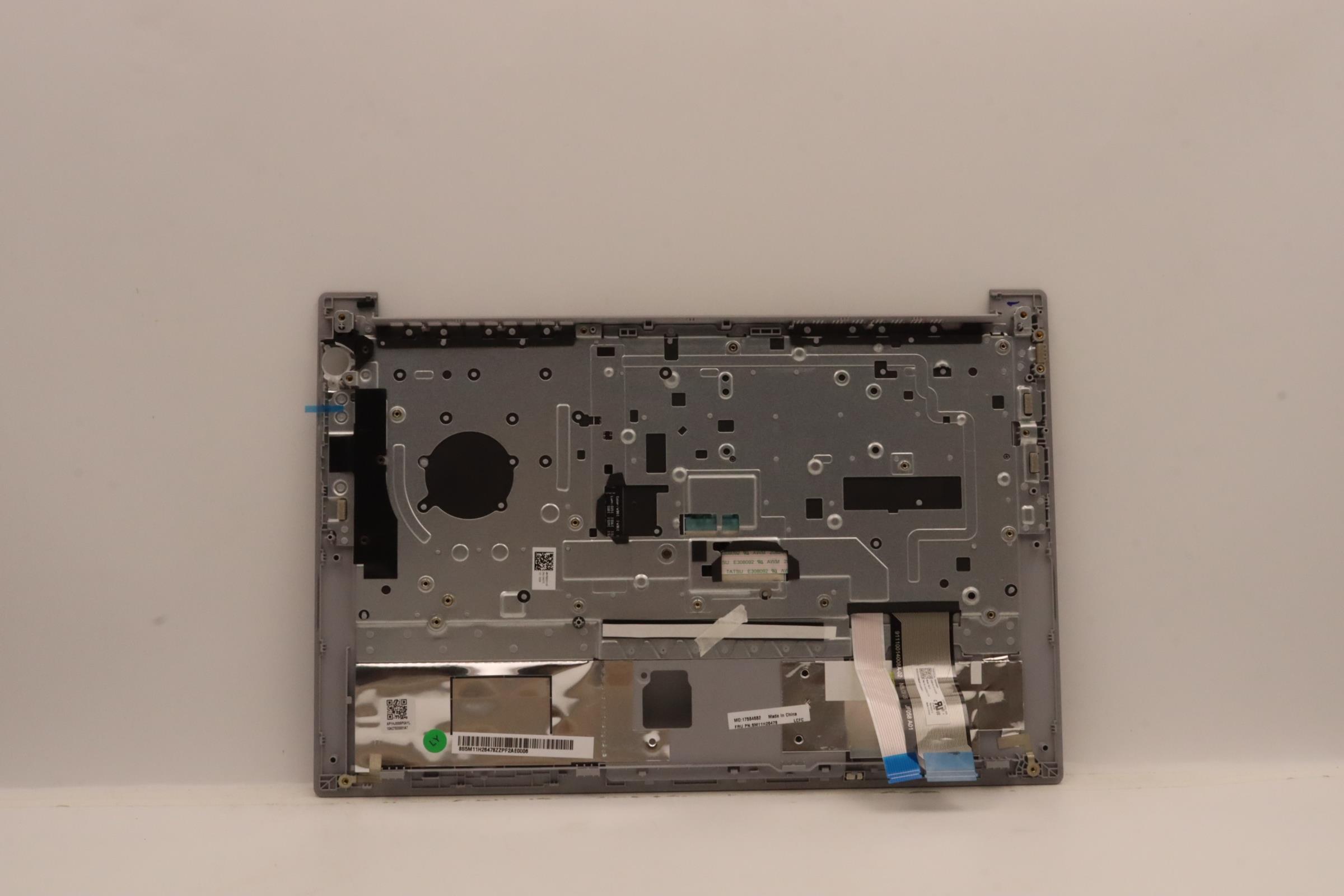 5M11H26478 - Original Lenovo Keyboard with Upper Cover (Palmrest), English, Silver, Backlight, Fingerprint