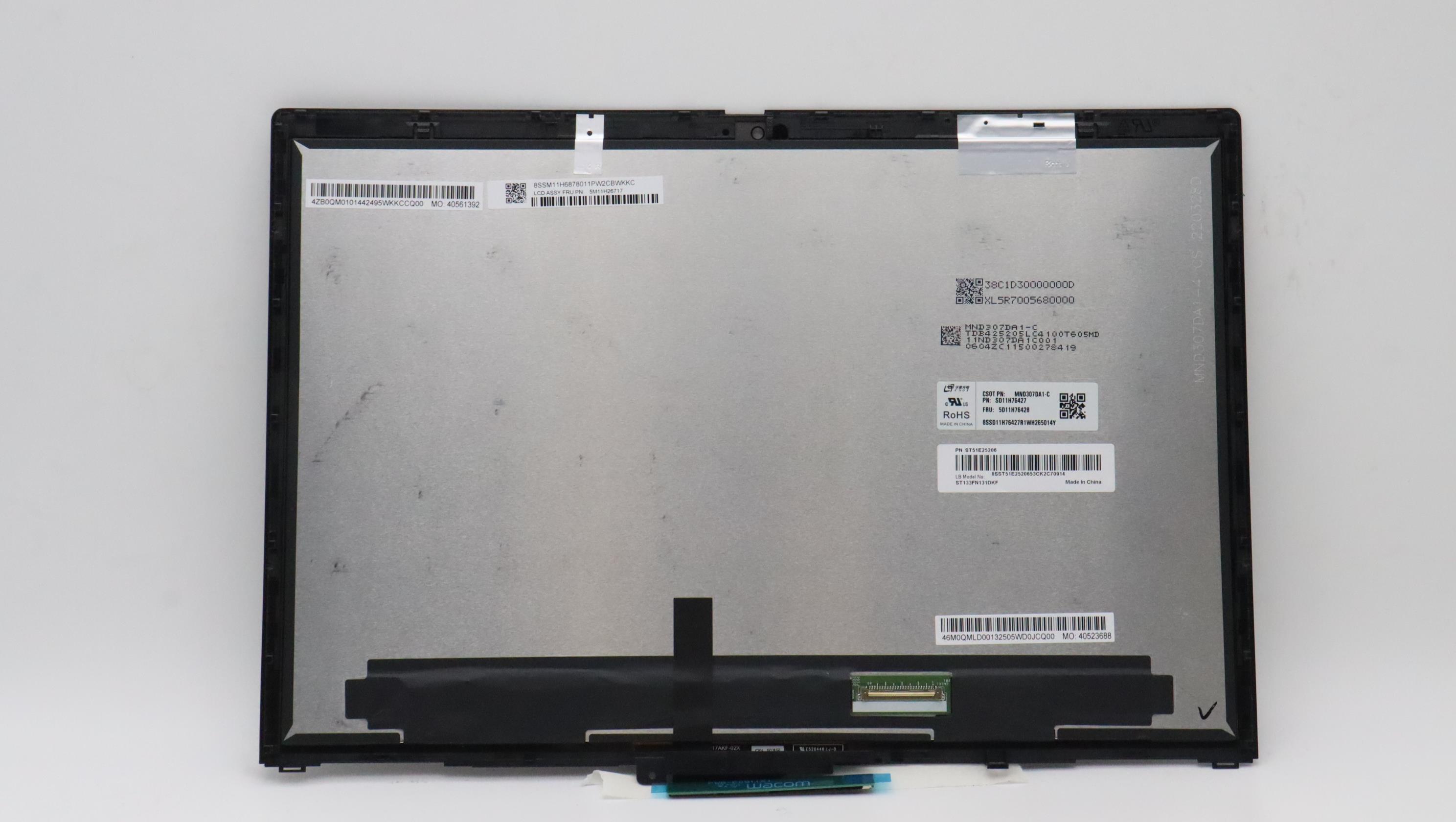 5M11H26717 - Original Lenovo LCD Module,13.3",WQXGA,Touch,Anti-Glare,IPS,400nit,100% SRGB