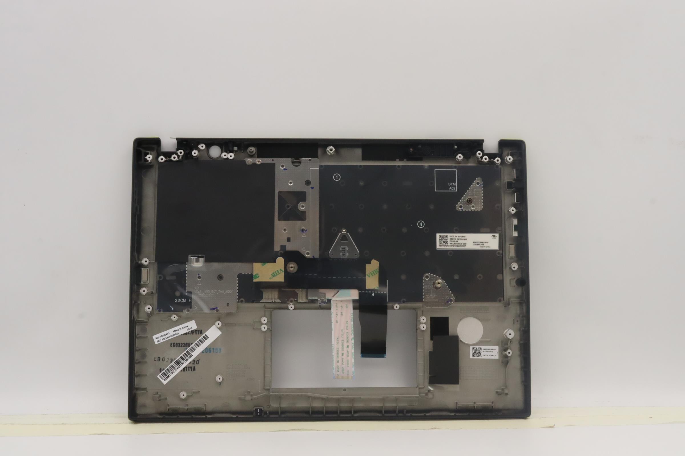 5M11H27045 - Original Lenovo Keyboard with Upper Cover (Palmrest), English, CHY, Black