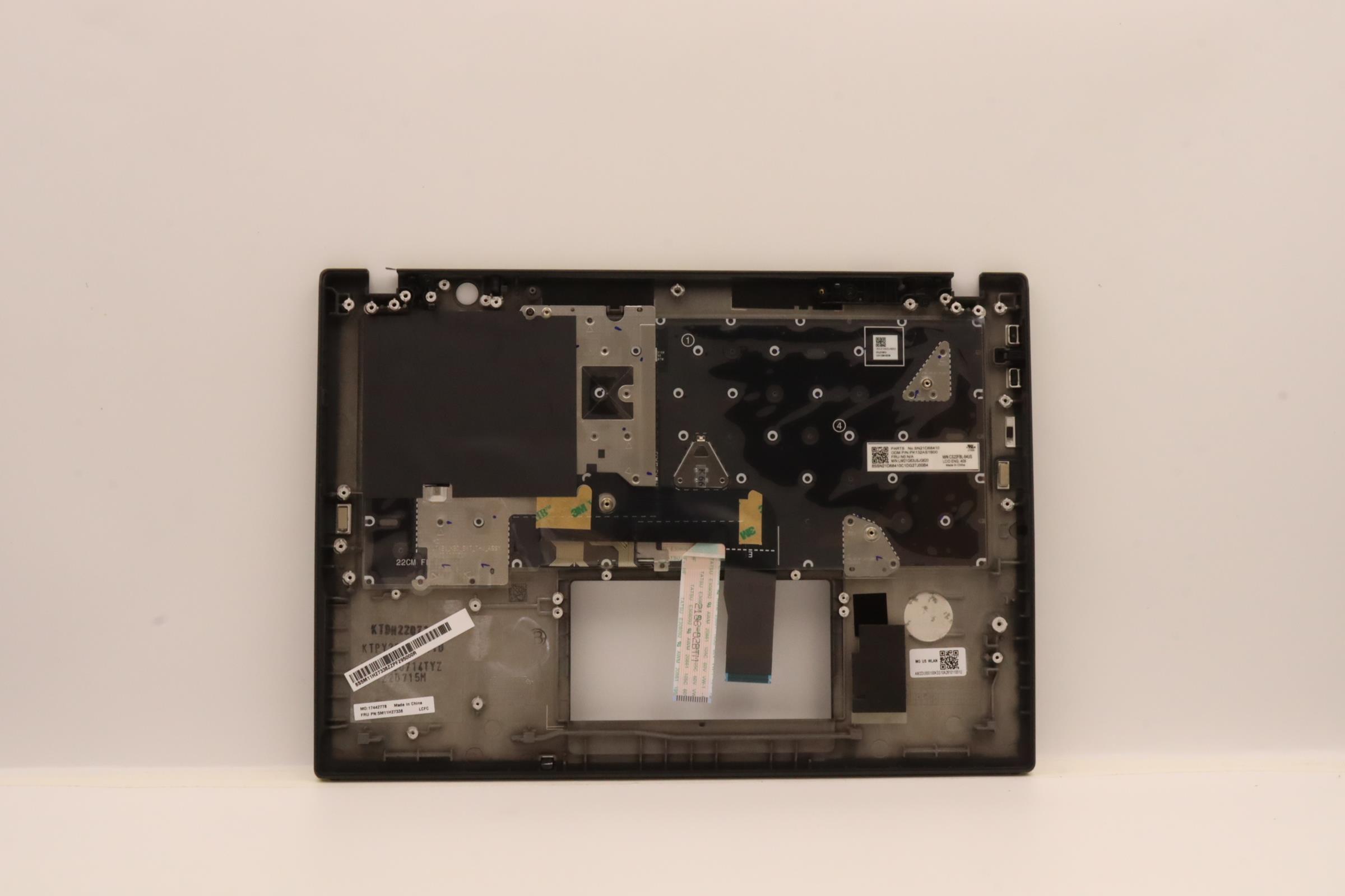 5M11H27338 - Original Lenovo Keyboard with Palmrest (Cover), English, Black, Backlight