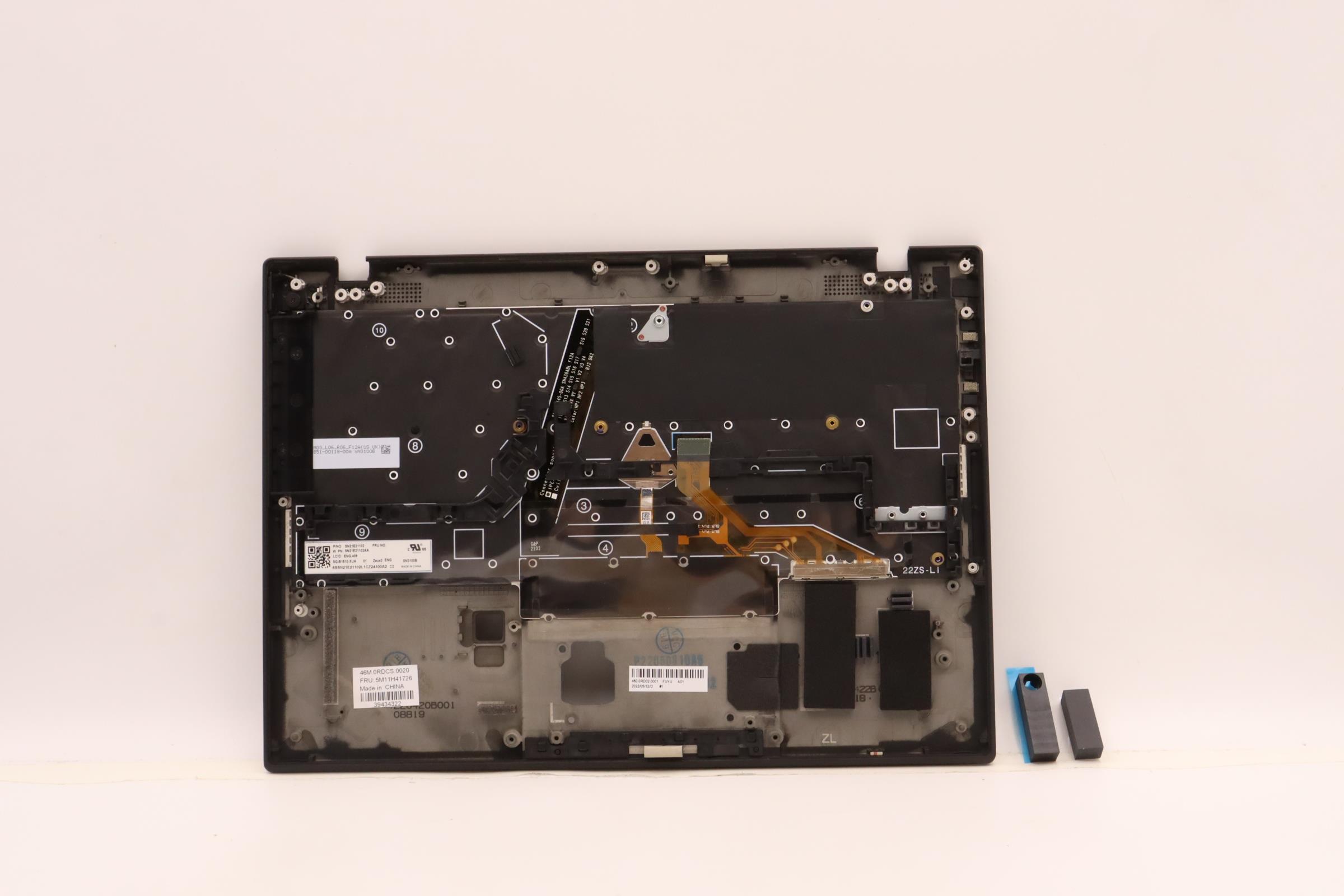 5M11H41726 - Original Lenovo Keyboard with Upper Cover (Palmrest),English,WLAN