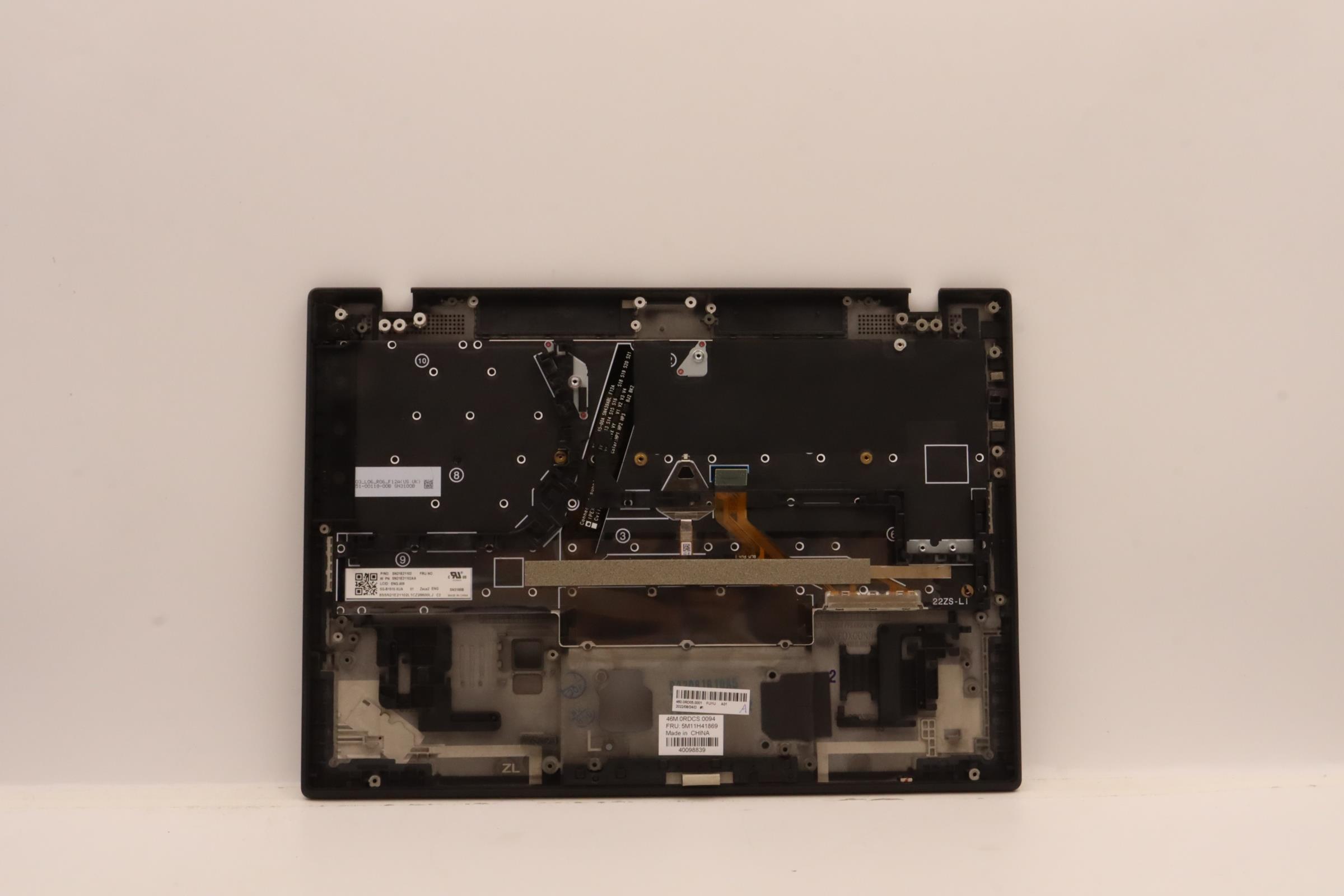 5M11H41869 - Original Lenovo Keyboard with Upper Cover (Palmrest),English,WWAN