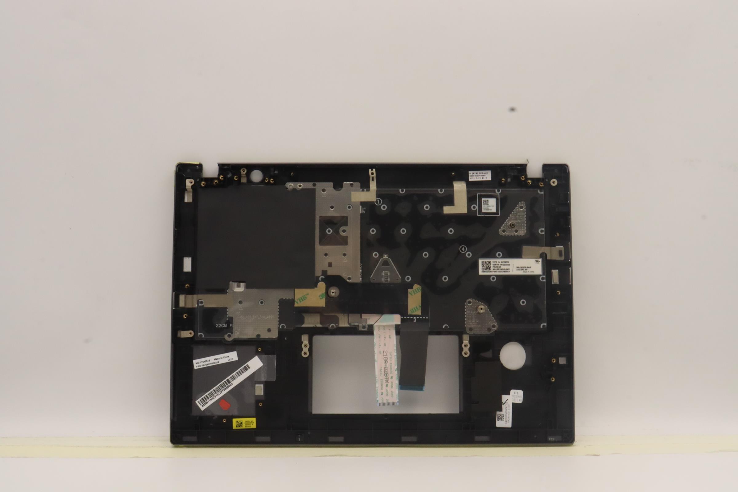 5M11H52319 - Original Lenovo Keyboard with Palmrest (Cover), English, Grey, Backlight