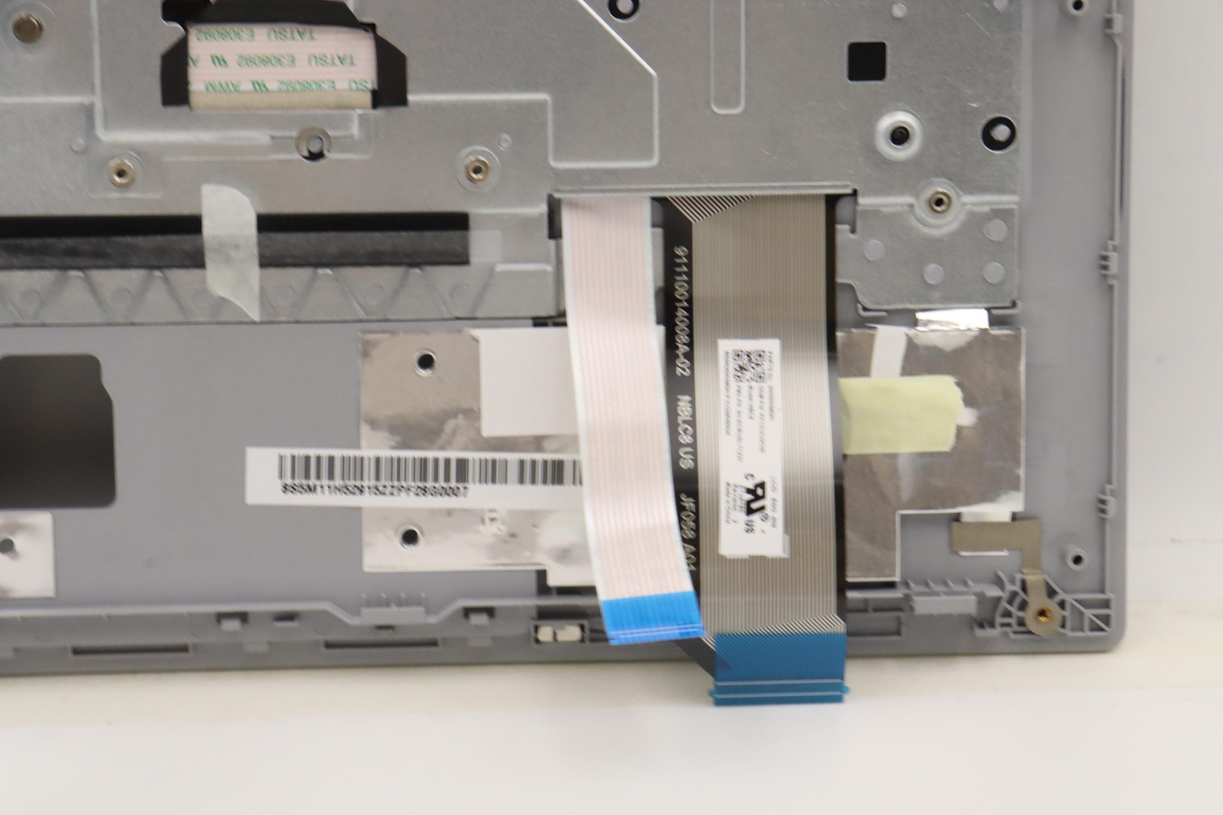 5M11H52915 - Original Lenovo Keyboard with Upper Cover (Palmrest), English, (PMX), Fingerprint, Silver