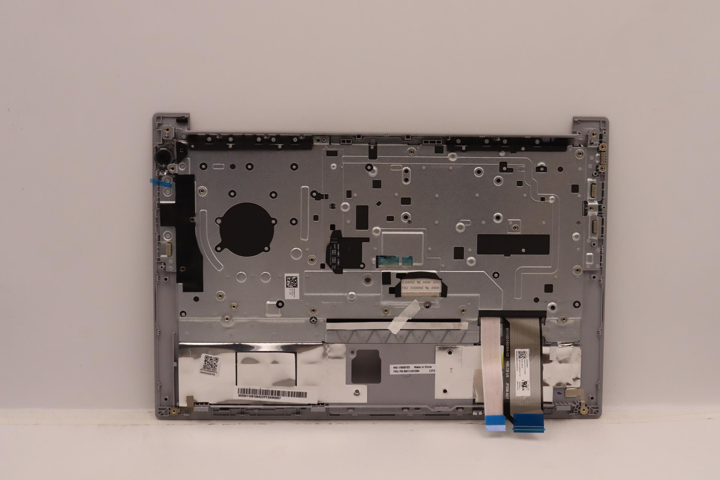 5M11H61084 - Original Lenovo Keyboard with Upper Cover (Palmrest), English, Backlit, (PMX), Silver