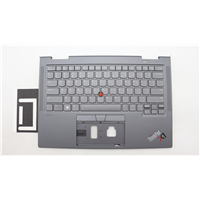Lenovo X1 Yoga 8th Gen (21HQ, 21HR) Laptop (ThinkPad) C-cover with keyboard - 5M11H62398