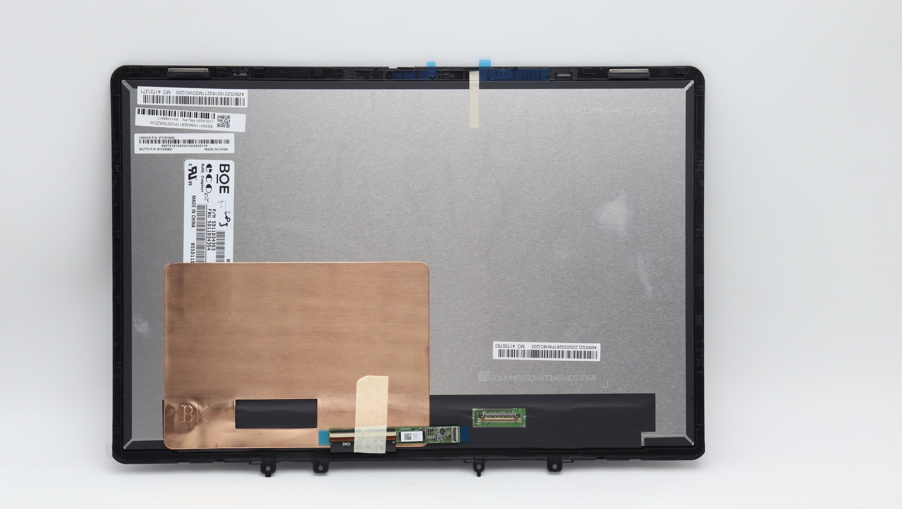 Lenovo Part  Original Lenovo LCD Assembly, 13.3",  TOUCH LCD ASM MUTTO+BOE