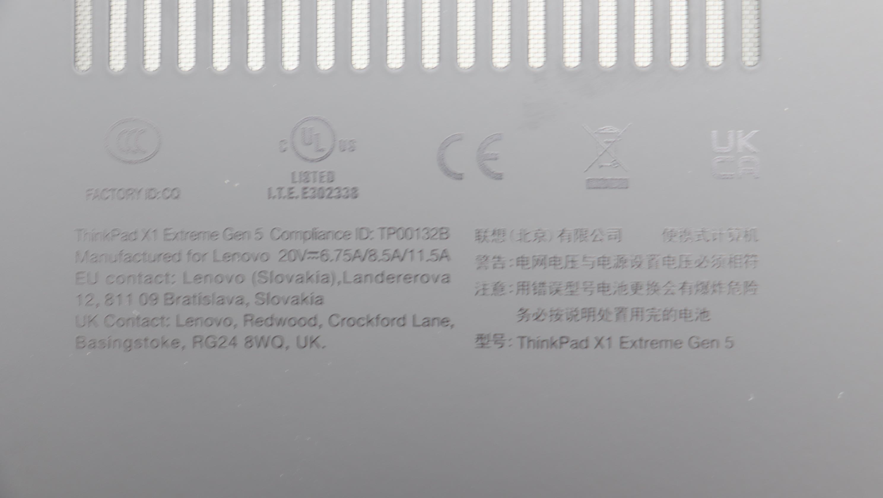 5M11K66109 - Original Lenovo MECH_ASM HYB/RTX NoWWAN D-Cover ASM,X1E5