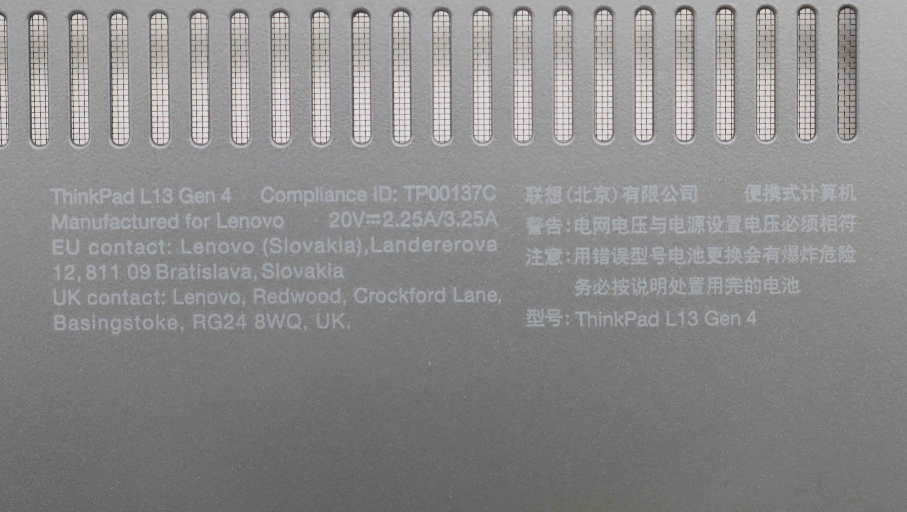 5M11L64835 - Original Lenovo MECH_ASM FRU D COVER ASM BK L13 CS