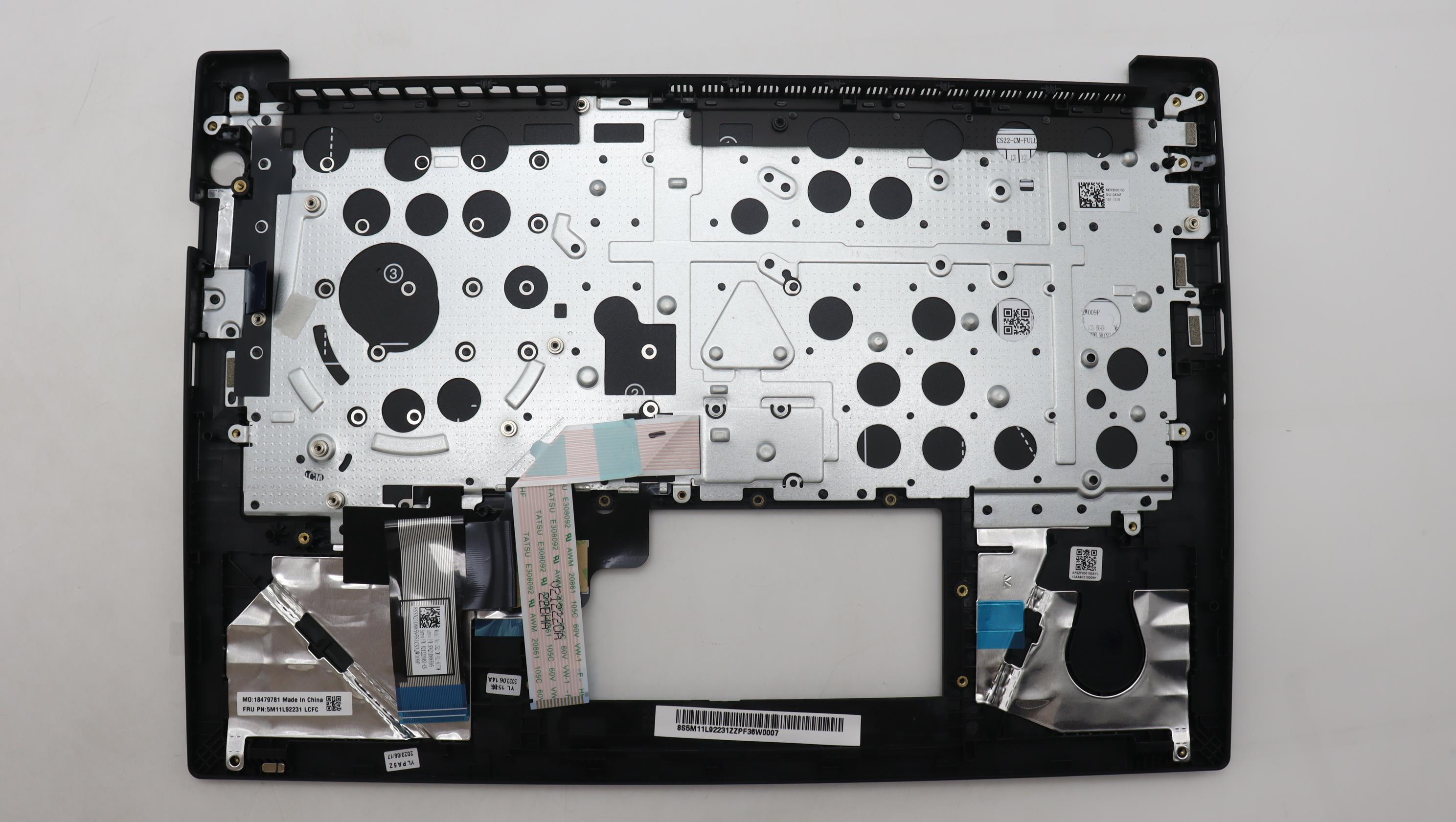 5M11L92231 - Original Lenovo Keyboard with Upper Cover (Palmrest), English, SRX, Black