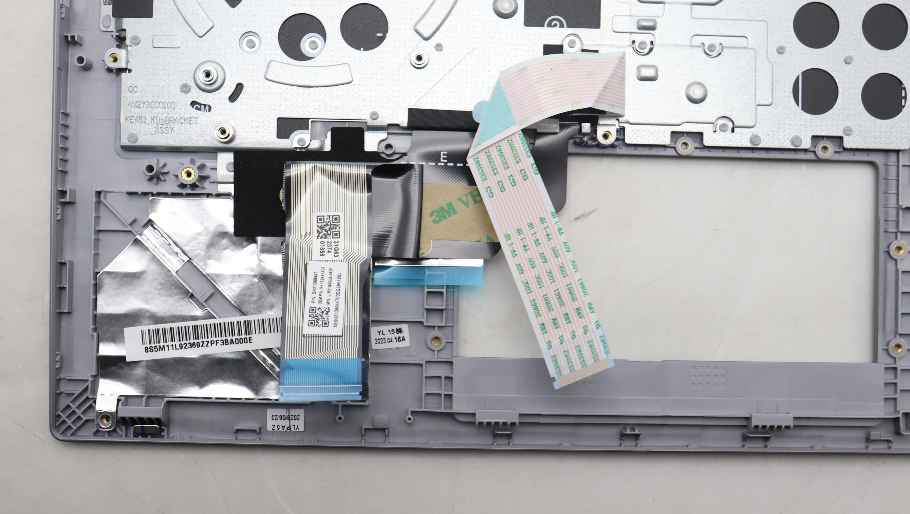 5M11L92369 - Original Lenovo Keyboard with Upper Cover (Palmrest), English, CHY, Arctic Grey