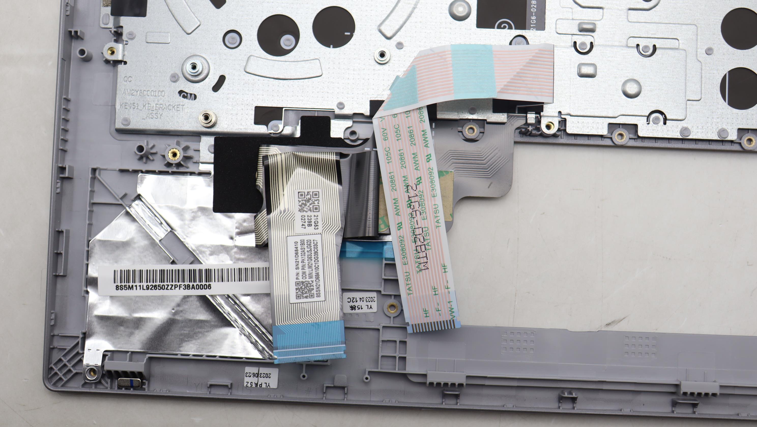 5M11L92650 - Original Lenovo Keyboard with Upper Cover (Palmrest), English, Backlight, CHY, Arctic Grey