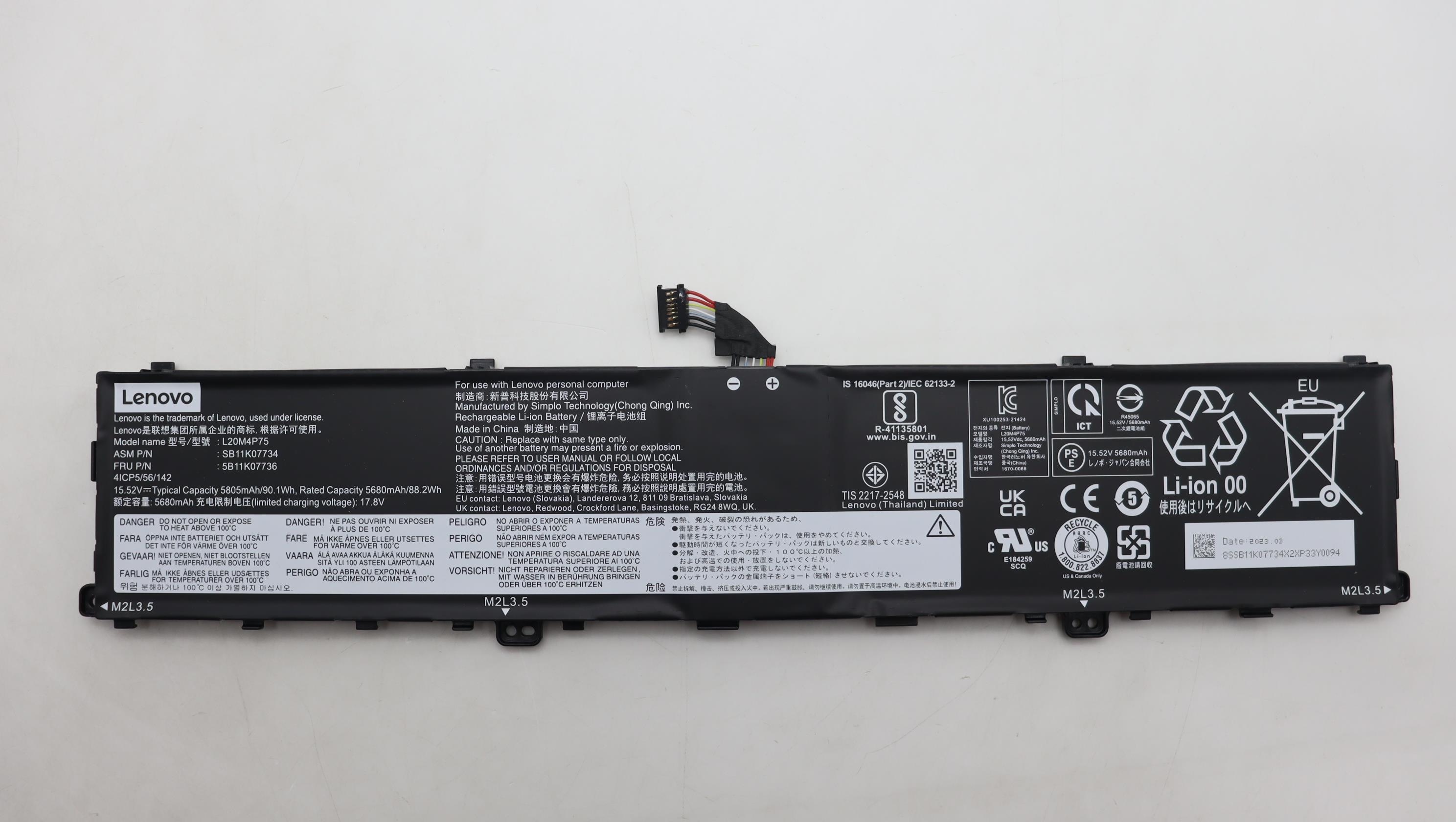 Lenovo  battery 5M11L99160