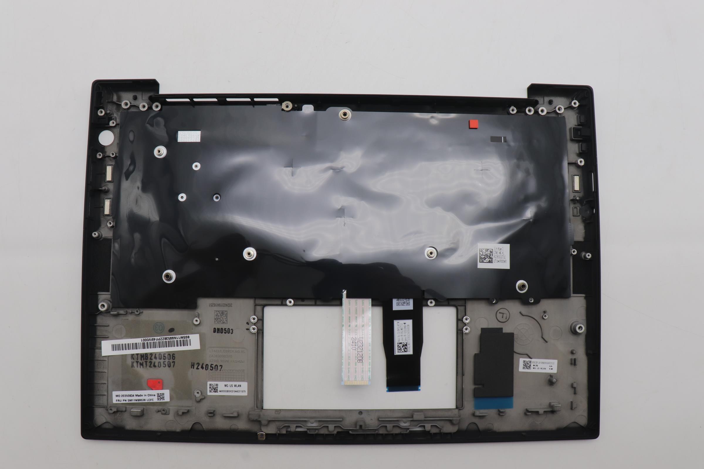 5M11N99538 - Original Lenovo Keyboard with Upper Cover (Palmrest), Black, Backlight