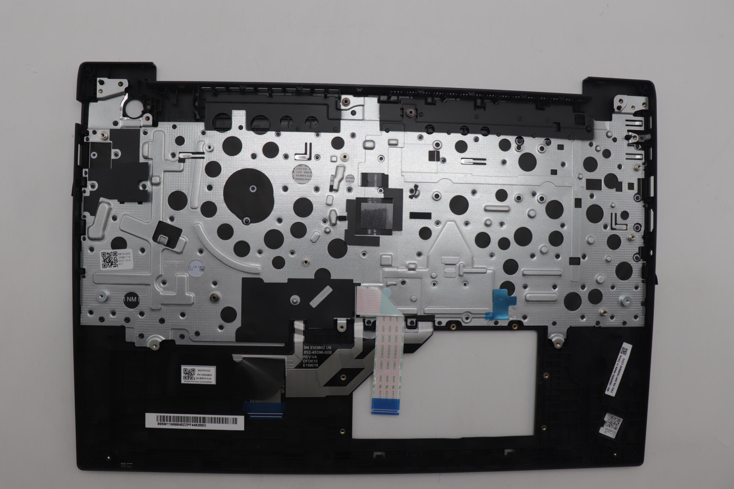 5M11N99840 - Original Lenovo Keyboard with Upper Cover (Palmrest), English, Backlight, LTN, Black