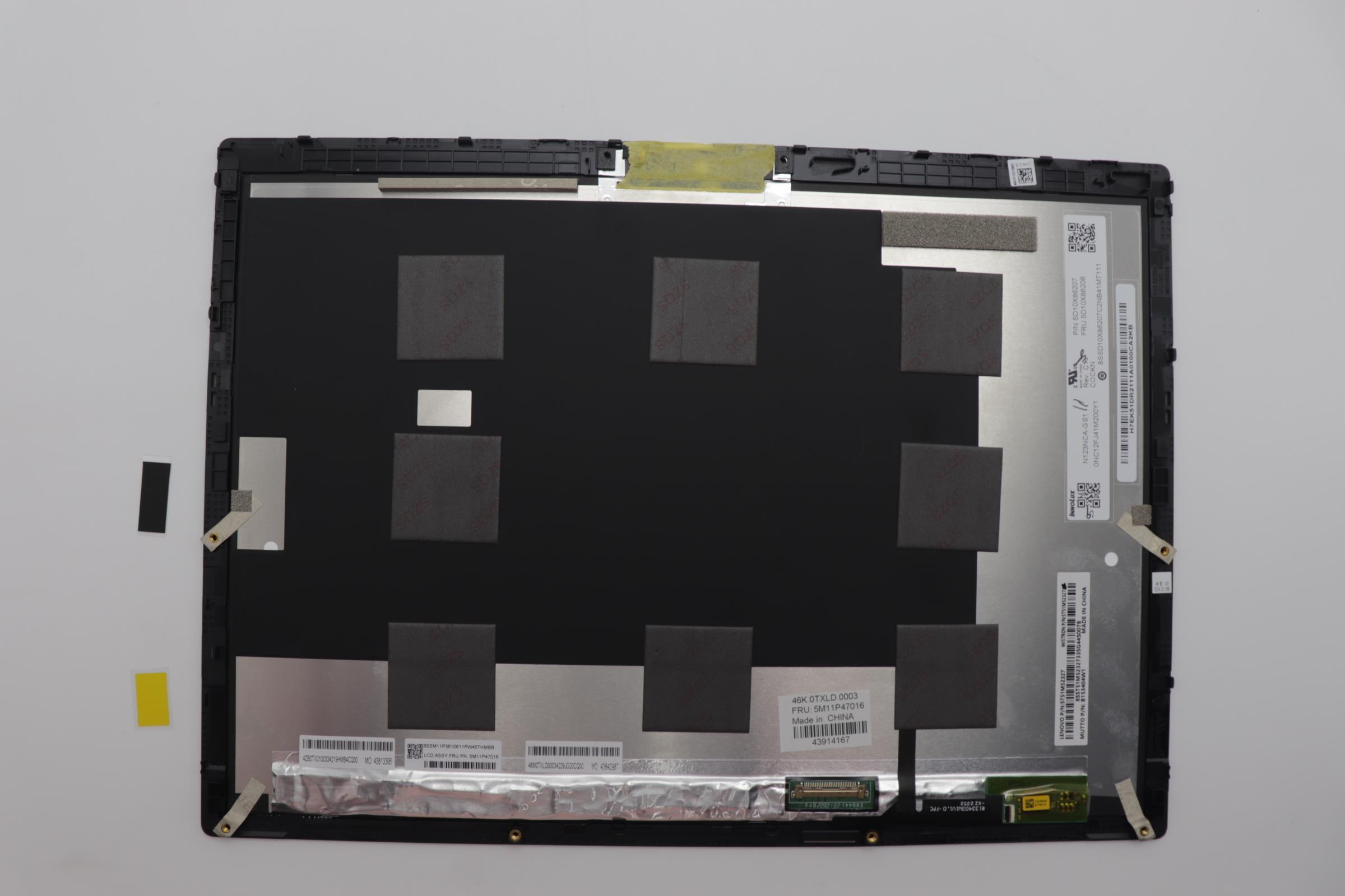 5M11P47016 - Original Lenovo Display LCD Assemblies,  12.3 FHD(INX+Mutto) NFC ASM