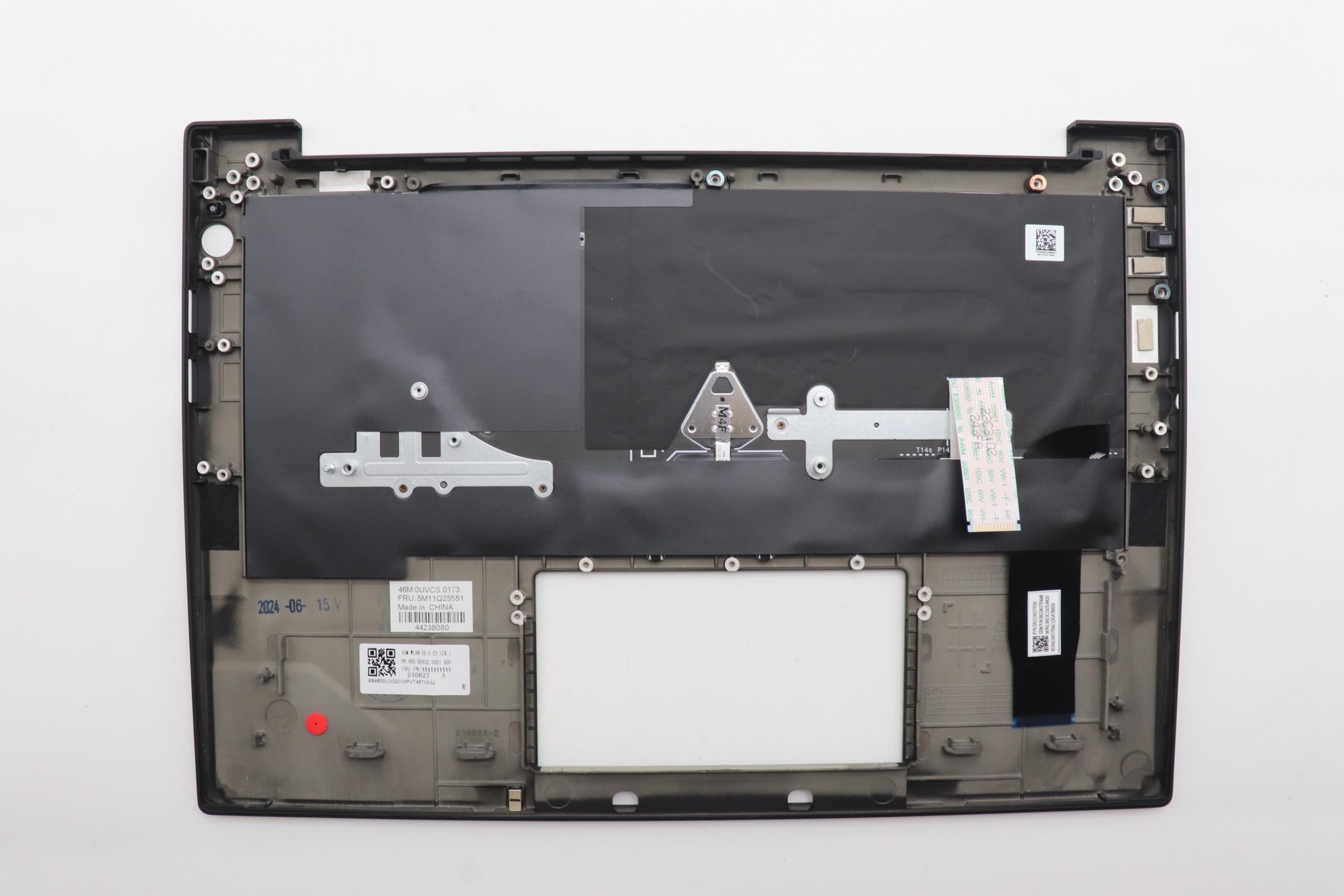 5M11Q25551 - Original Lenovo Keyboard with Palmrest (Upper Case) English, Black, WLAN, GRP, KBD, BZL