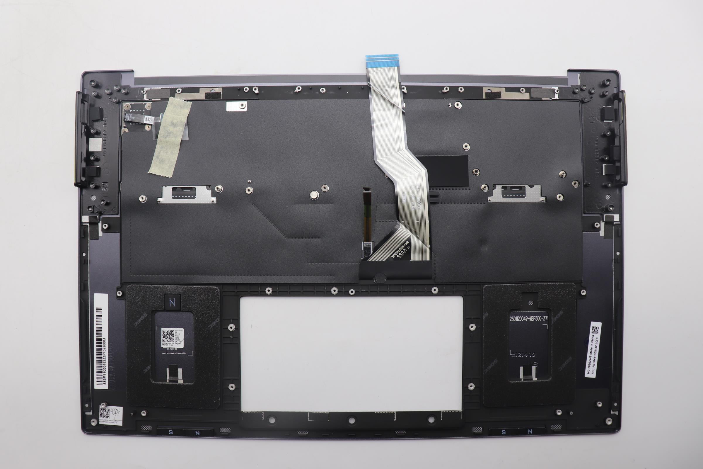 5M11Q55182 - Original Lenovo Keyboard with Upper Cover (Palmrest), English, FingerPrint Reader