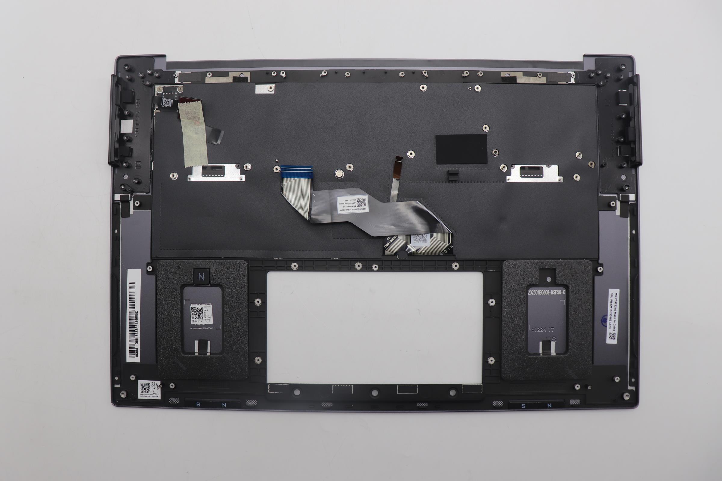 5M11Q55183 - Original Lenovo Keyboard with Upper Cover (Palmrest), English, FingerPrint Reader