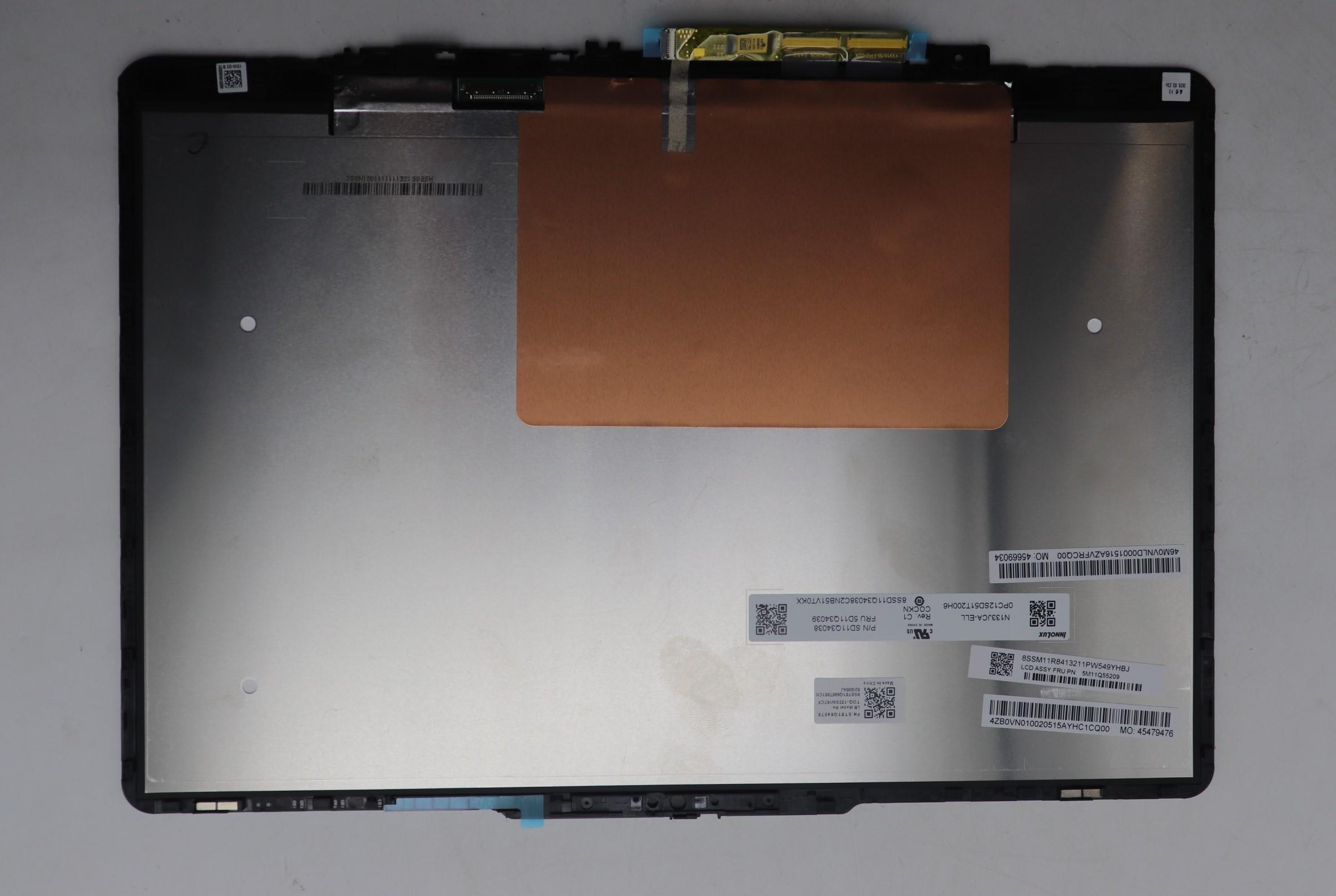 5M11Q55209 - Original Lenovo LCD Module, 13.3", WUXGA, Touch, Anti-Glare, IPS, 400nit, 45%NTSC, W/FHD&IR Hybrid Camera
