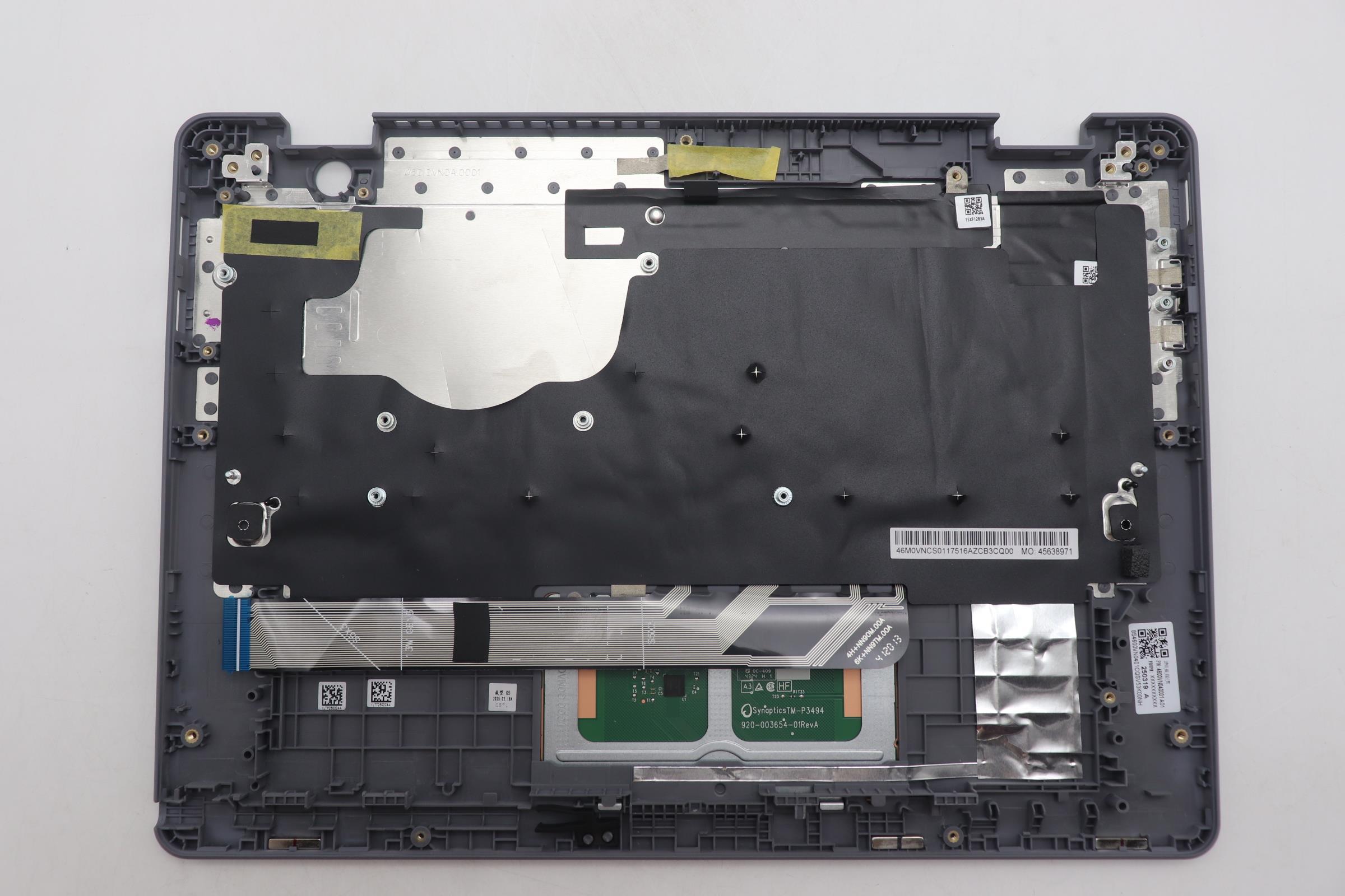 5M11Q55276 - Original Lenovo Keyboard with Upper Cover (Palmrest), English, Luna Grey, Non_Backlight, World Face Camera