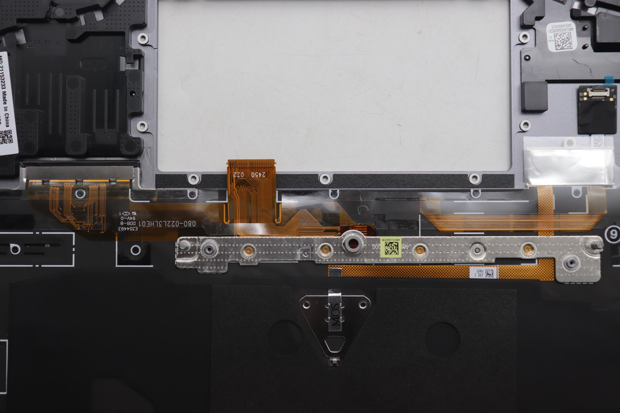 5M11R38857 - Original Lenovo Keyboard with Upper Cover (Palmrest), USA English, Luna Grey, FingerPrint Reader, WLAN