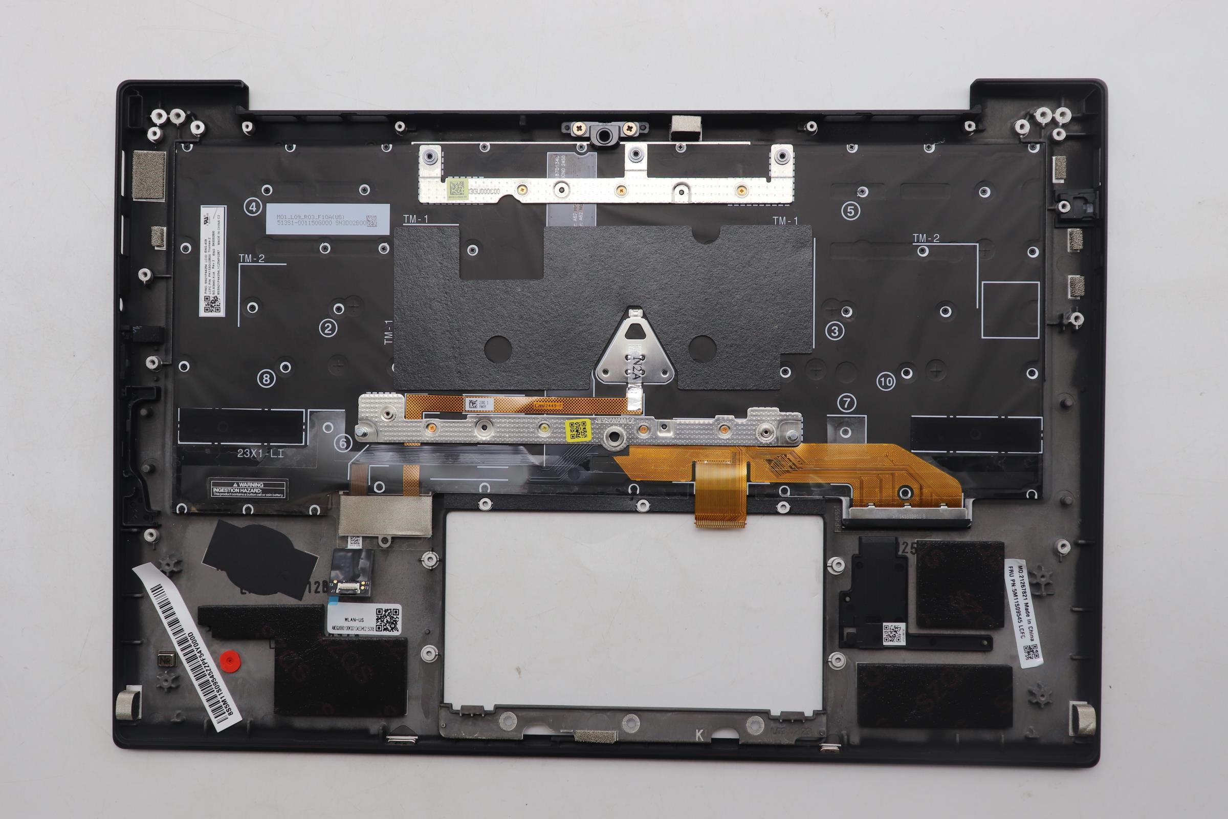 5M11S09545 - Original Lenovo Keyboard with Upper Cover (Palmrest) BL KB BK ENG LTN