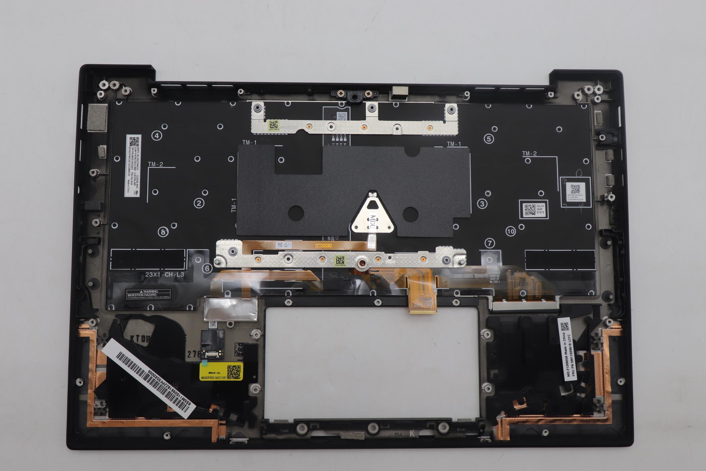 5M11S09618 - Original Lenovo Keyboard with Upper Cover (Palmrest) BL KB BK WW ENG CHY
