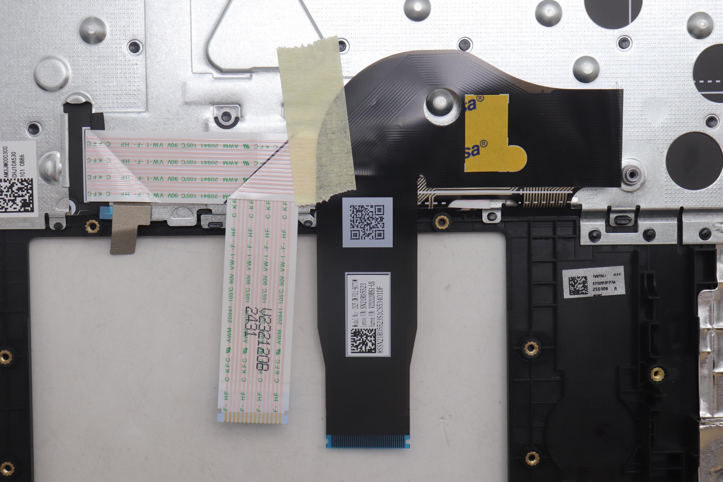5M11S09746 - Original Lenovo Keyboard with Upper Cover (Palmrest) FRU  KBD W/C ENG BL (SRX) US BK