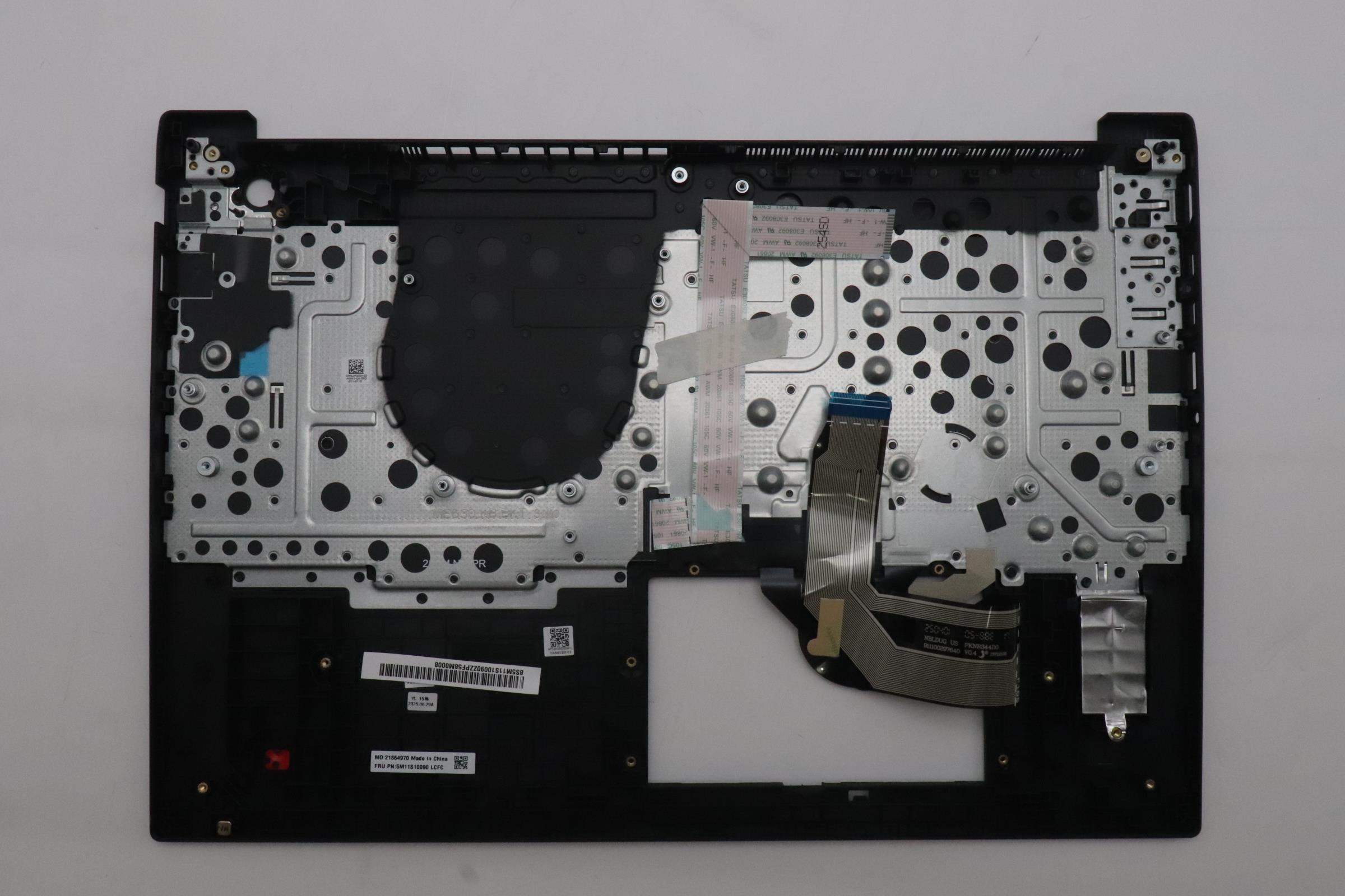 5M11S10090 - Original Lenovo Keyboard with Upper Cover (Palmrest) FRU KBD CCV ENG(Primax)US BK