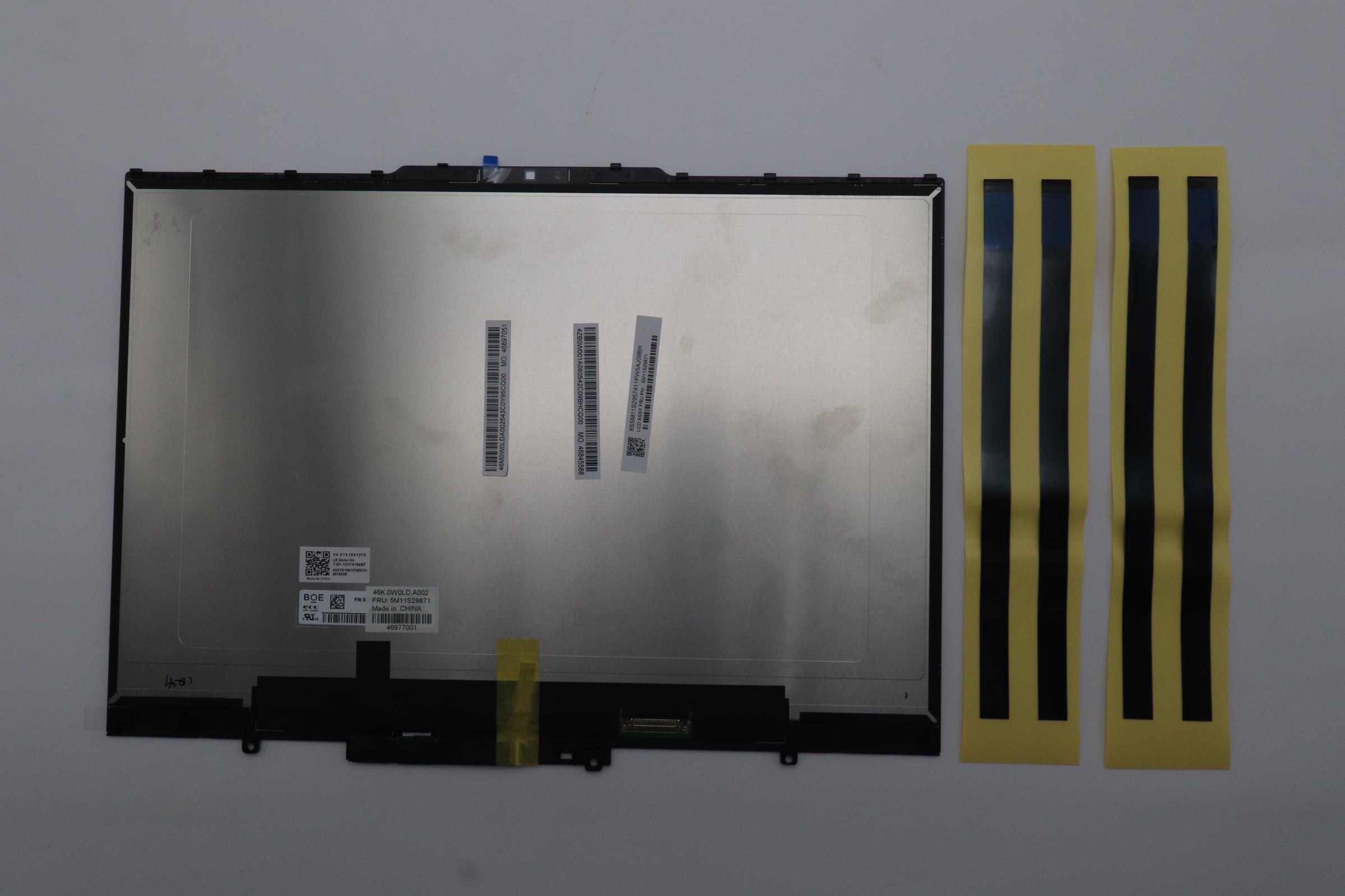 5M11S29871 - Original Lenovo LCD Module, 13.3", WUXGA, Touch, Anti-Glare, IPS, 400nit, 100%SRGB, W/RGB Camera