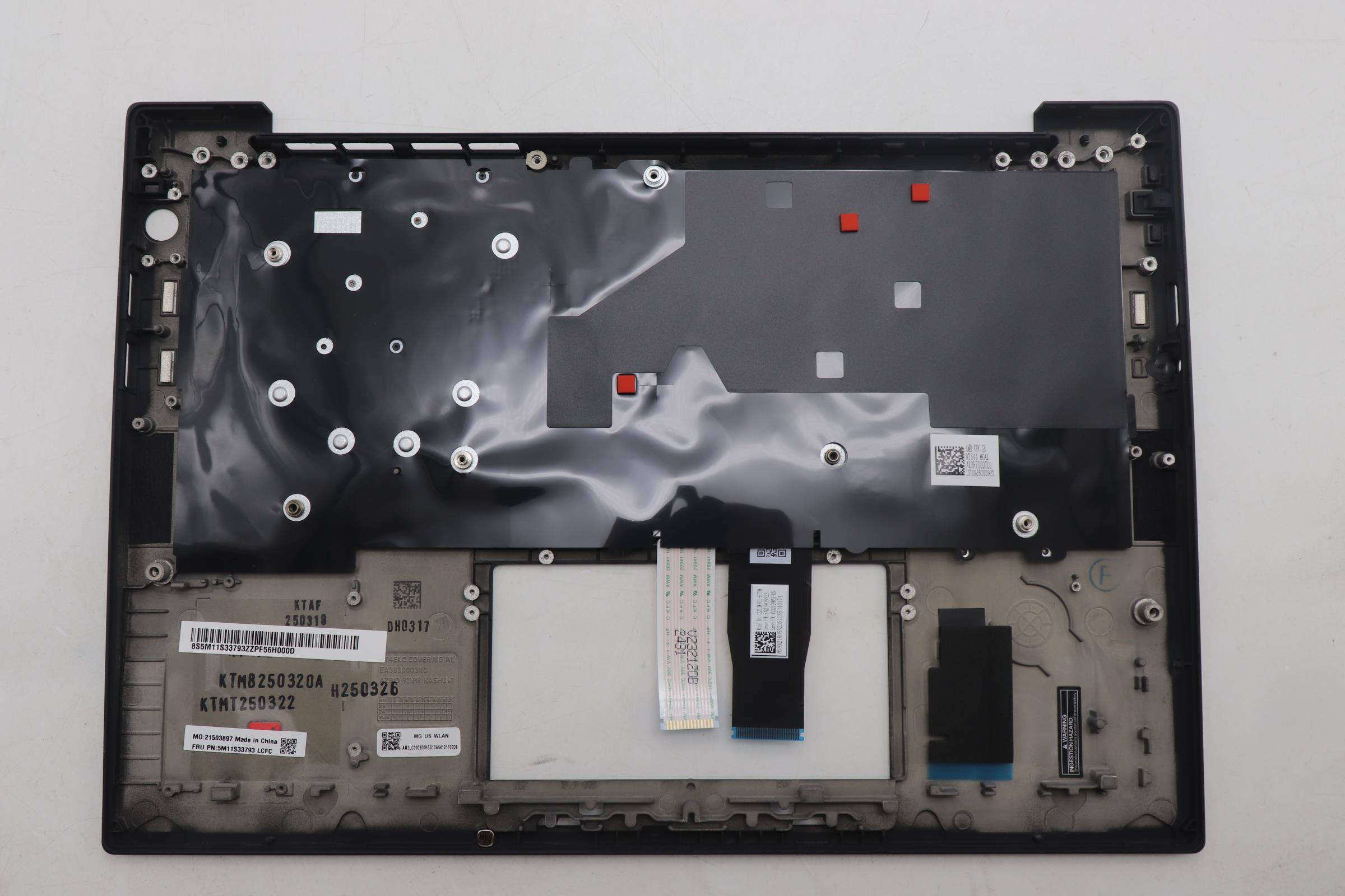 5M11S33793 - Original Lenovo Keyboard with Top Cover, English, Black, Backlight