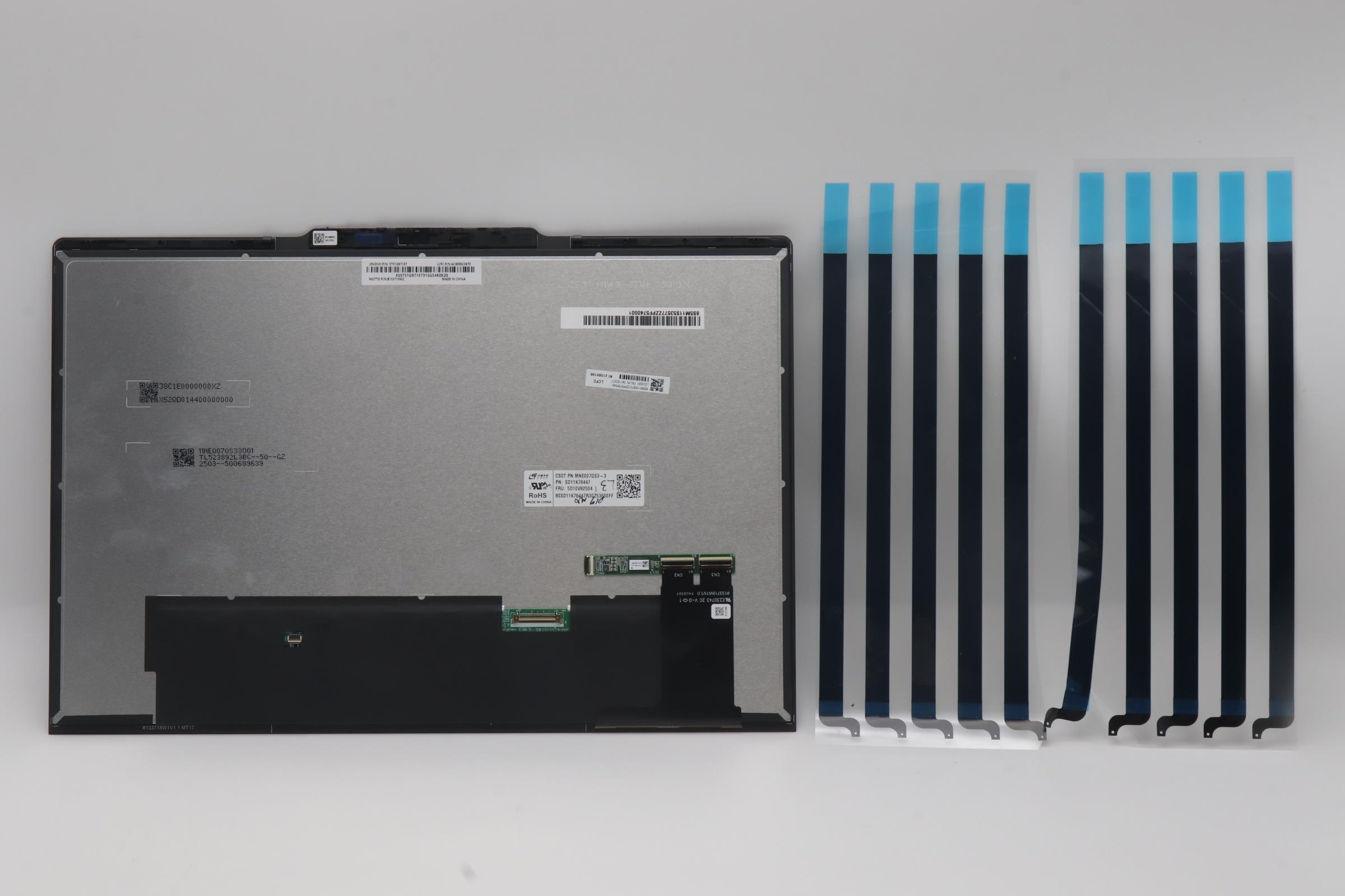 5M11S53577 - Original Lenovo LCD Module, 14", WUXGA, Touch, Anti-reflection, Anti-smudge, IPS, 400nit, 45%NTSC, Eclipse Black, W/5MP IR Camera