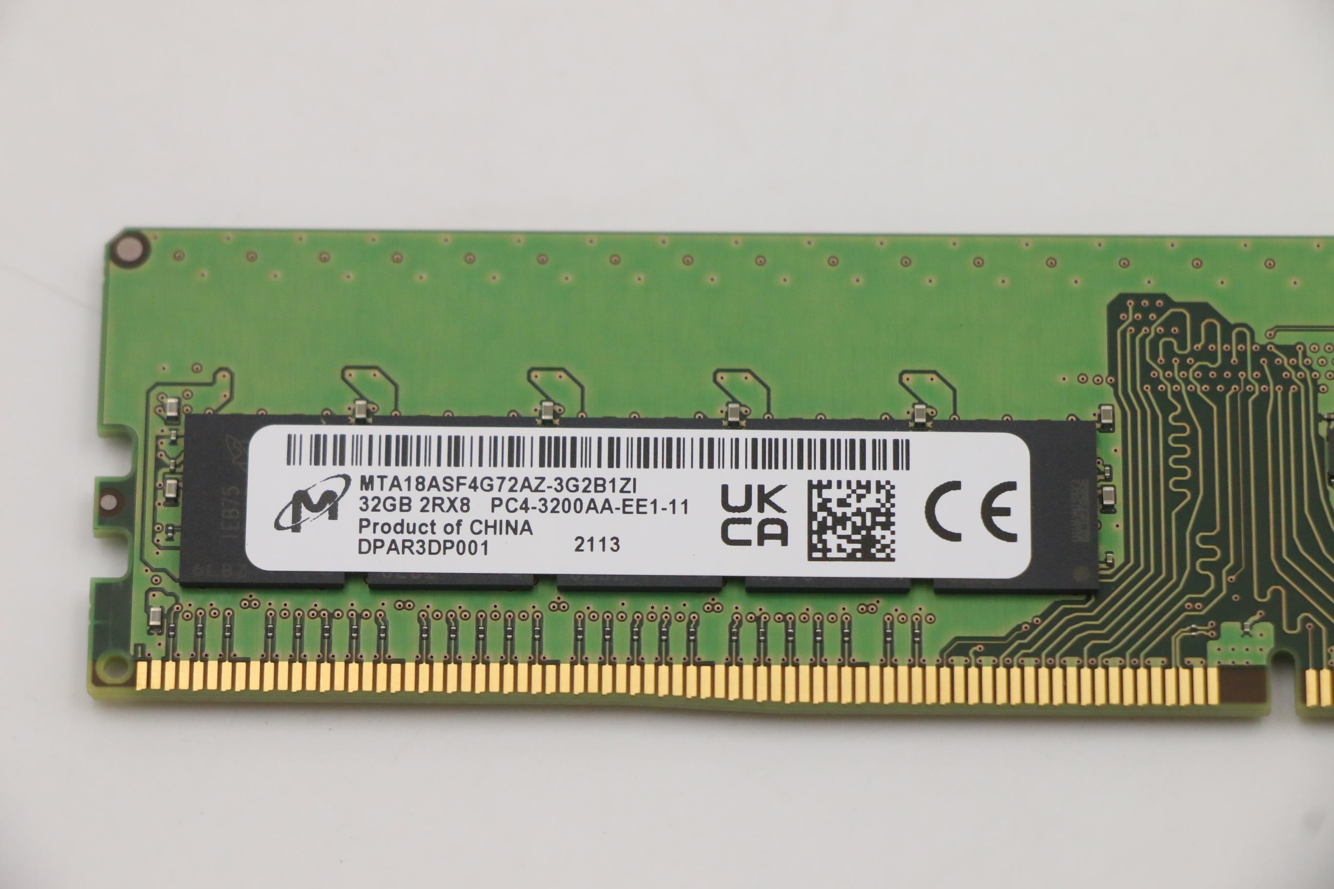 5M30V06847 - Original Lenovo ECC UDIMM,32GB,DDR4,3200,Micron