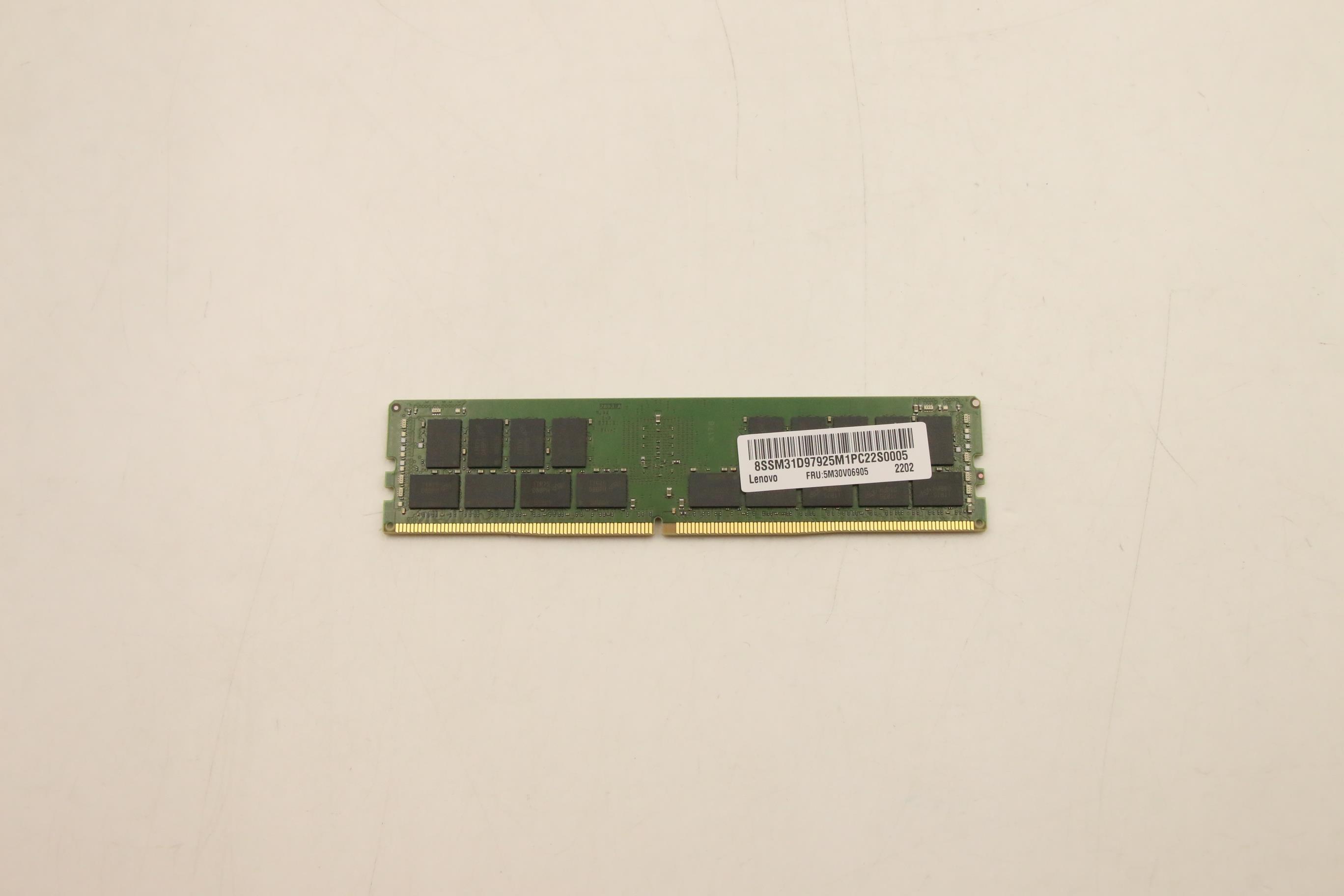 5M30V06905 - Original Lenovo MEMORY RDIMM,32GB,DDR4,3200,Micron