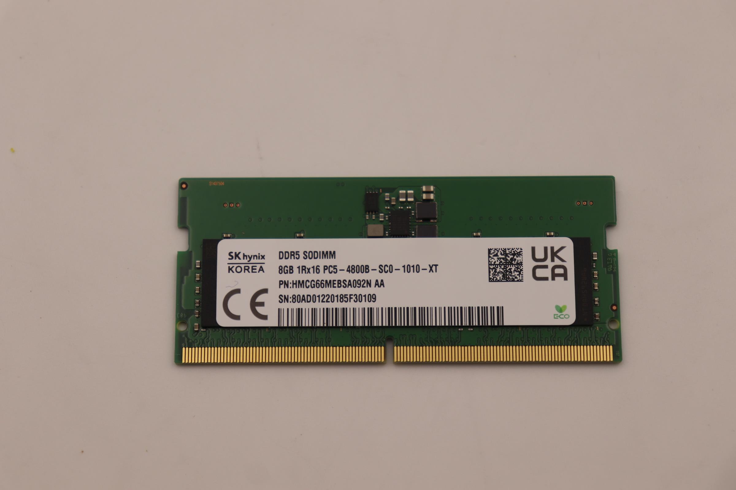 Lenovo Part  Original Lenovo MEMORY SoDIMM,8GB,DDR5,4800,Hynix
