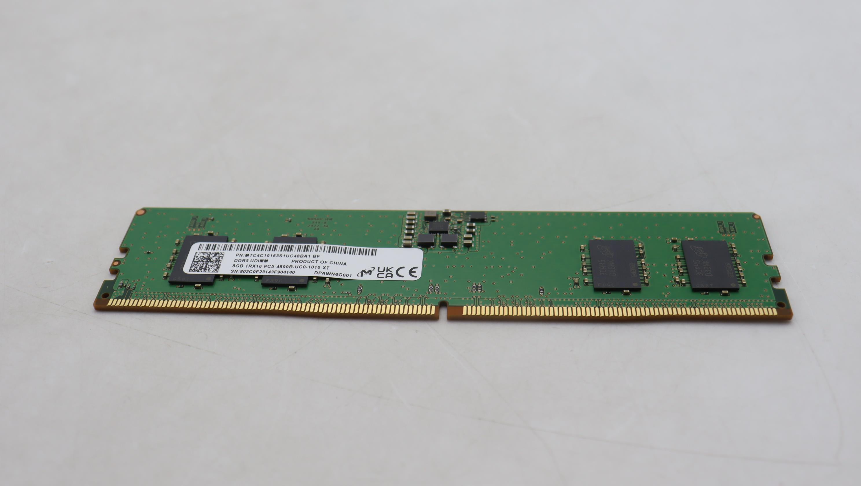 Lenovo Part  Original Lenovo UDIMM,8GB, DDR5,4800 ,Micron