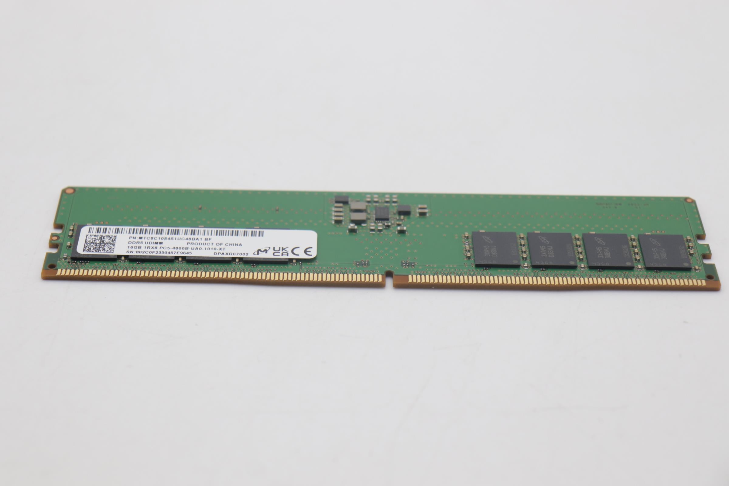 5M30Z71684 - Original Lenovo UDIMM,16GB, DDR5,4800 ,Micron