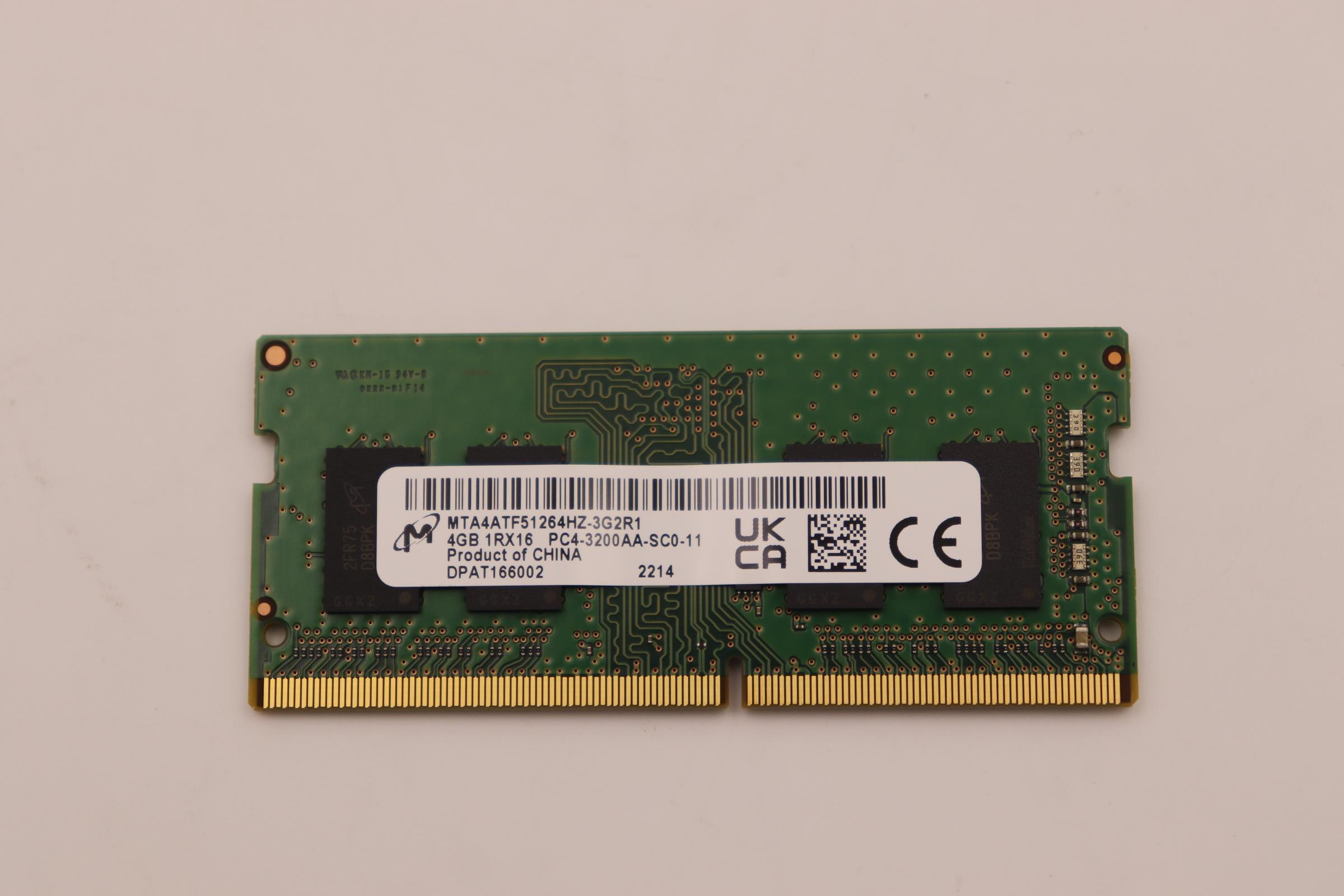 Lenovo Part  Original Lenovo SODIMM,4GB, DDR4,3200 ,Micron