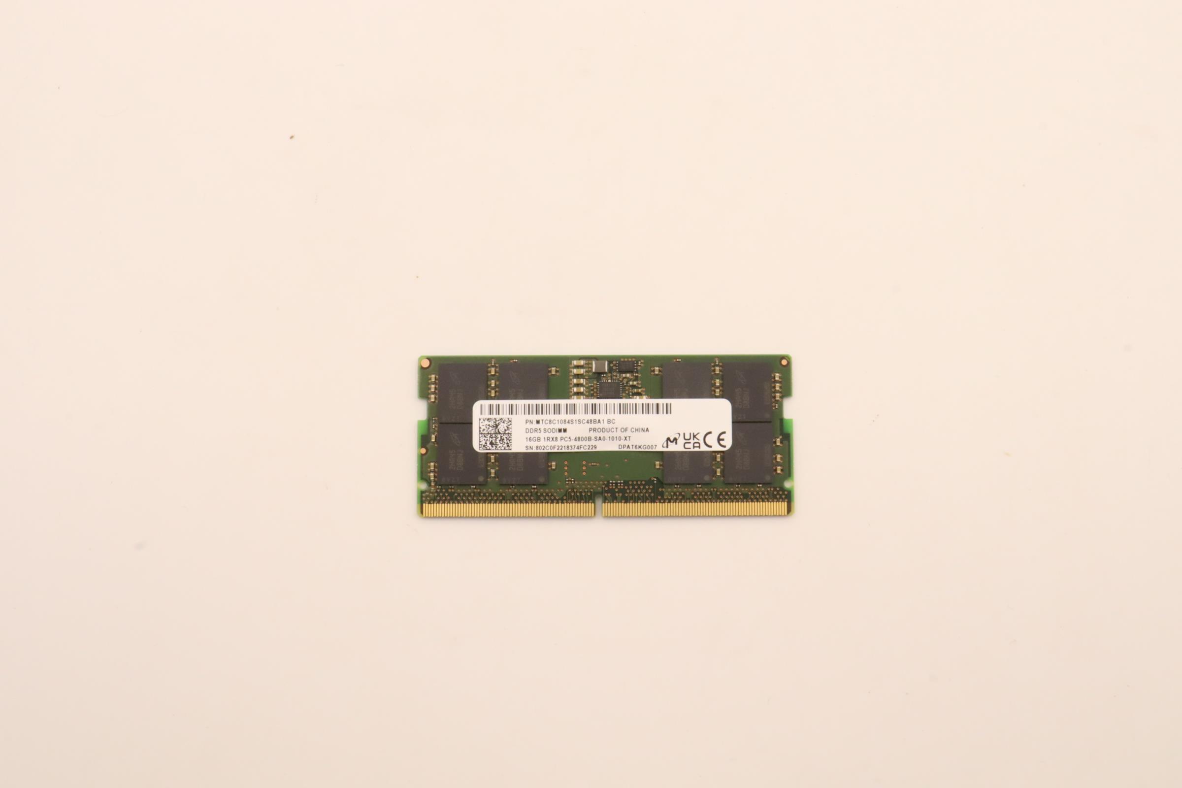 5M30Z71705 - Original Lenovo SODIMM,16GB, DDR5,4800,Micron