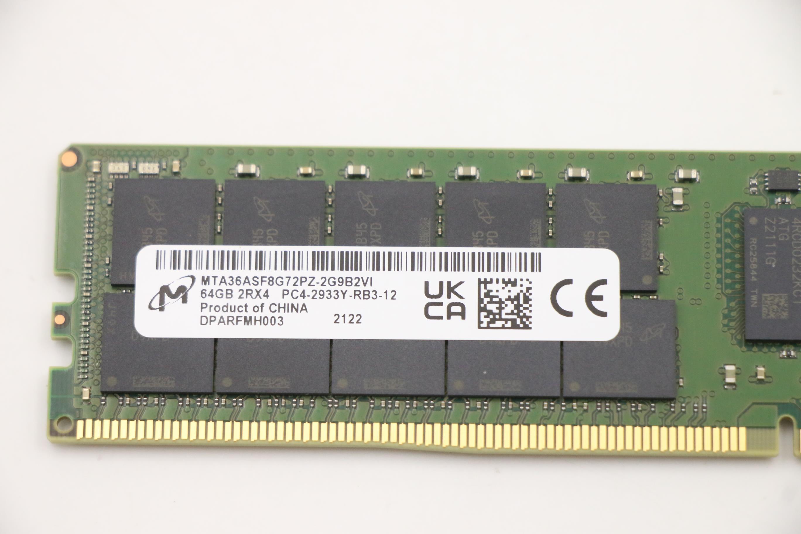 Lenovo Part  Original Lenovo 64GB 2Rx4 PC4-2933-R DDR4-2933 RDIMM   16G-1Ynm-Z22A SDP