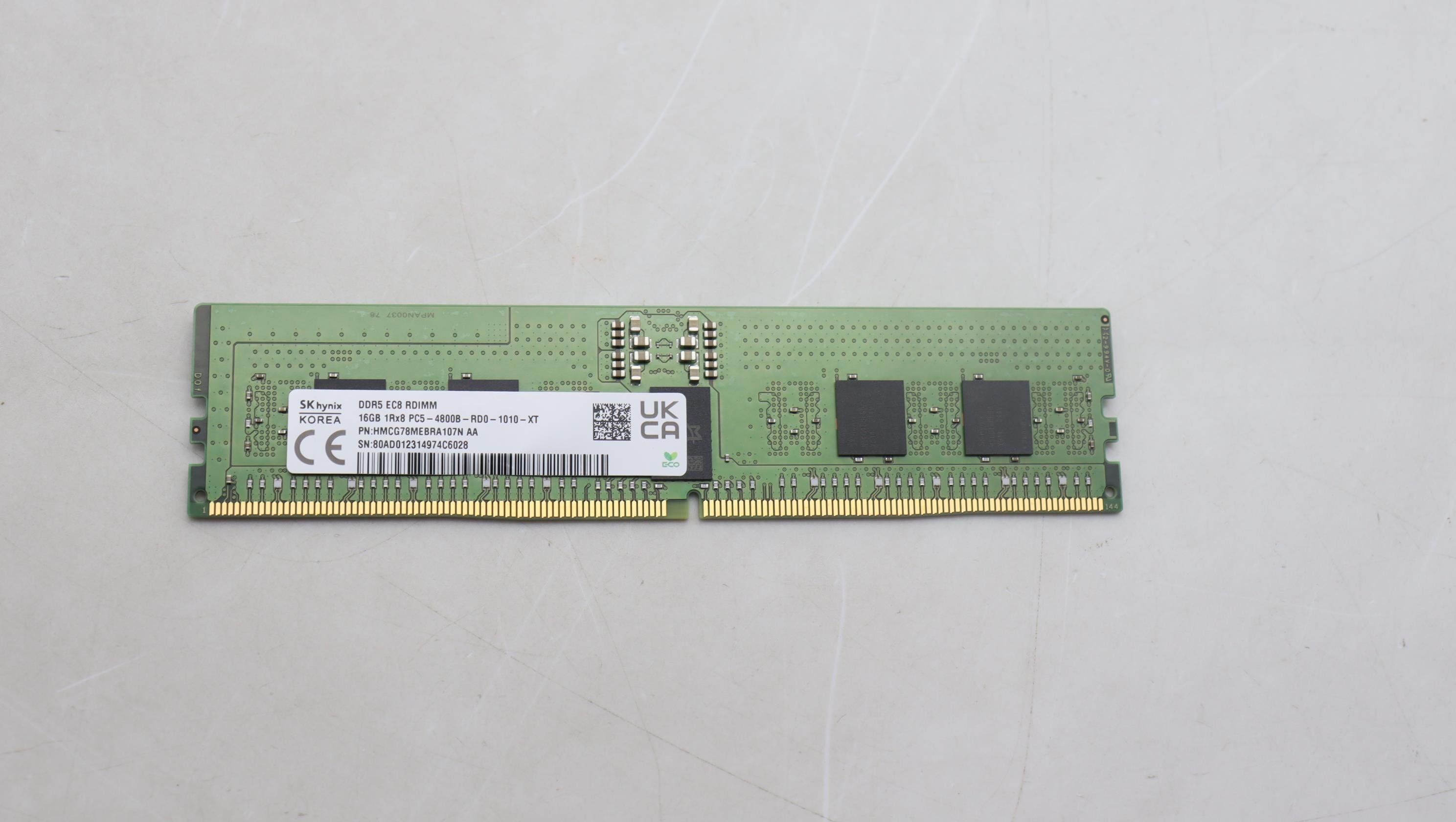 Lenovo Part  Original Lenovo MEMORY RDIMM,16GB,DDR5,4800,Skhynix