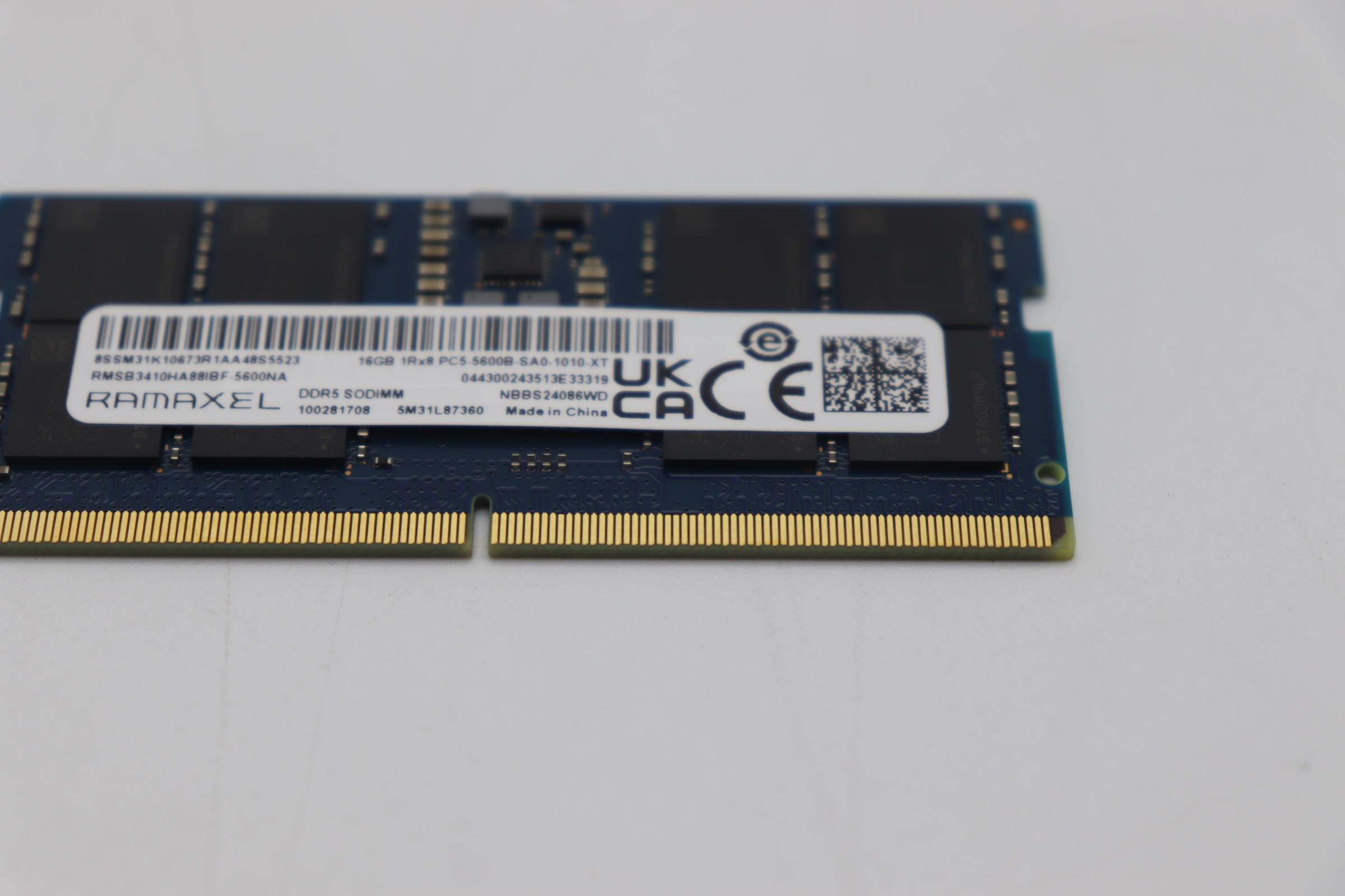 5M31L87360 - Original Lenovo MEMORY SODIMM,16GB,DDR5,5600,Ramaxel