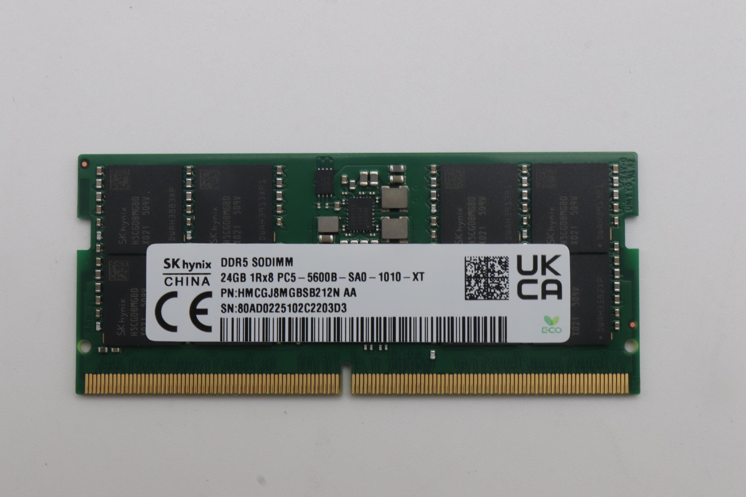 5M31L87383 - Original Lenovo MEMORY SODIMM,24GB,DDR5,5600,Hynix