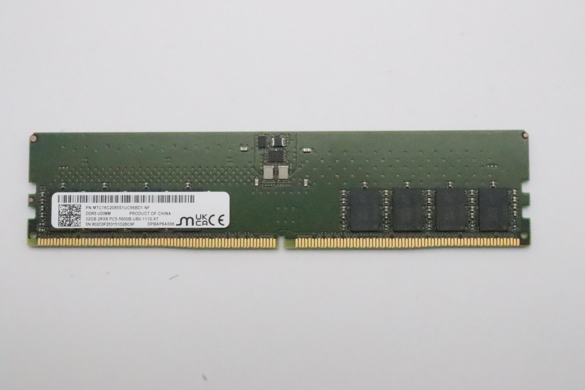 5M31L87430 - Original Lenovo MEMORY UDIMM,32GB,DDR5,5600,Micron