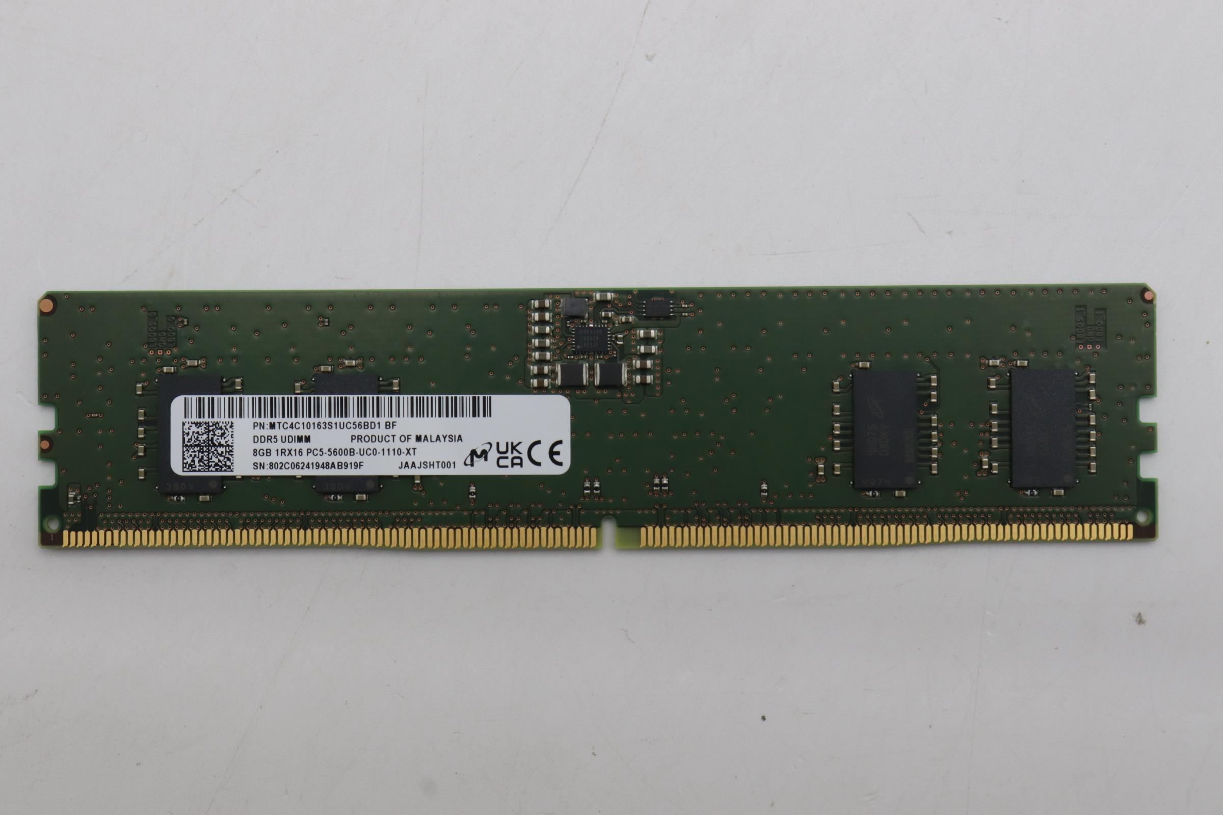 5M31L87435 - Original Lenovo MEMORY UDIMM,8GB,DDR5,5600,Micron