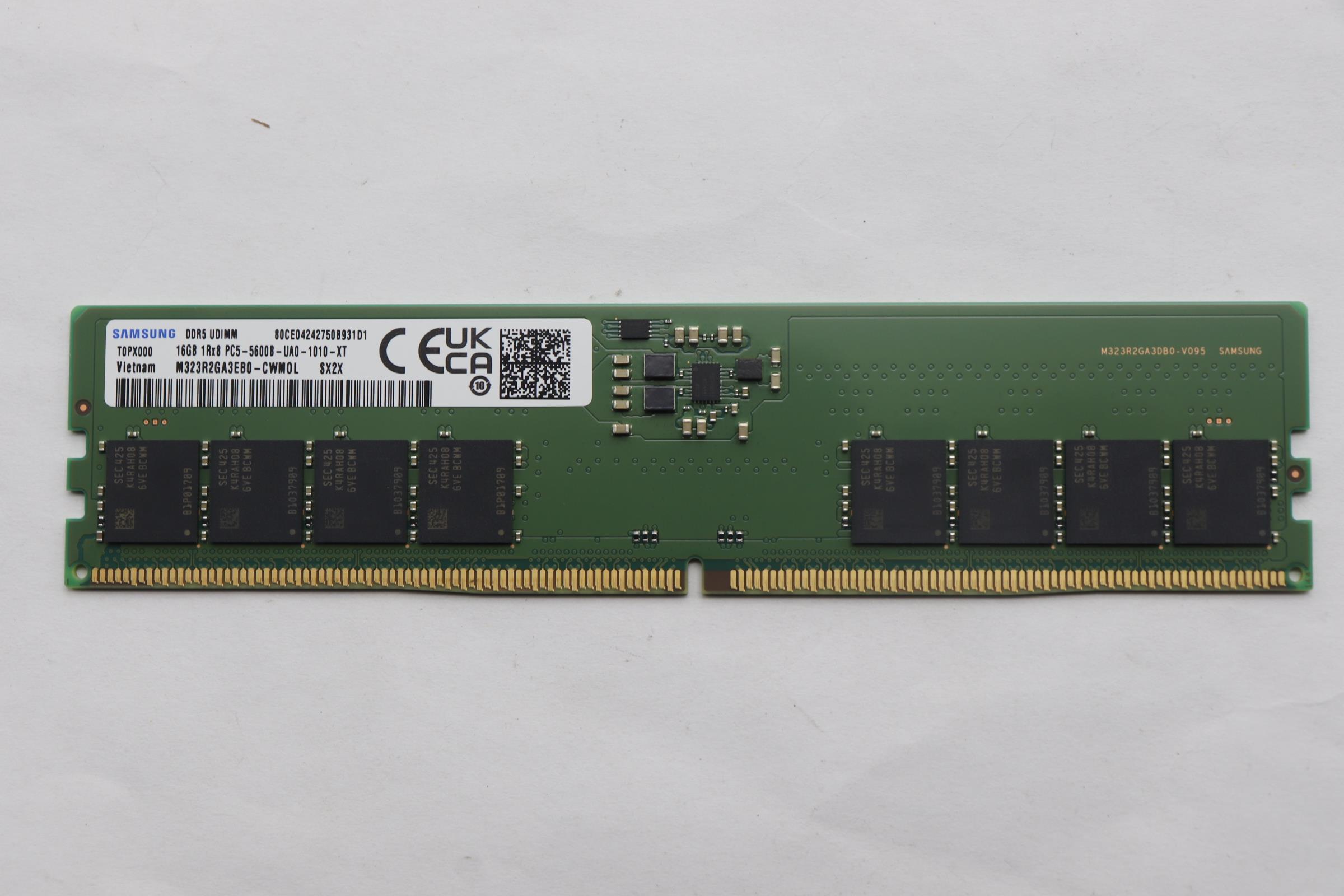 5M31N59983 - Original Lenovo MEMORY UDIMM, 16GB, DDR5, 5600, Samsung