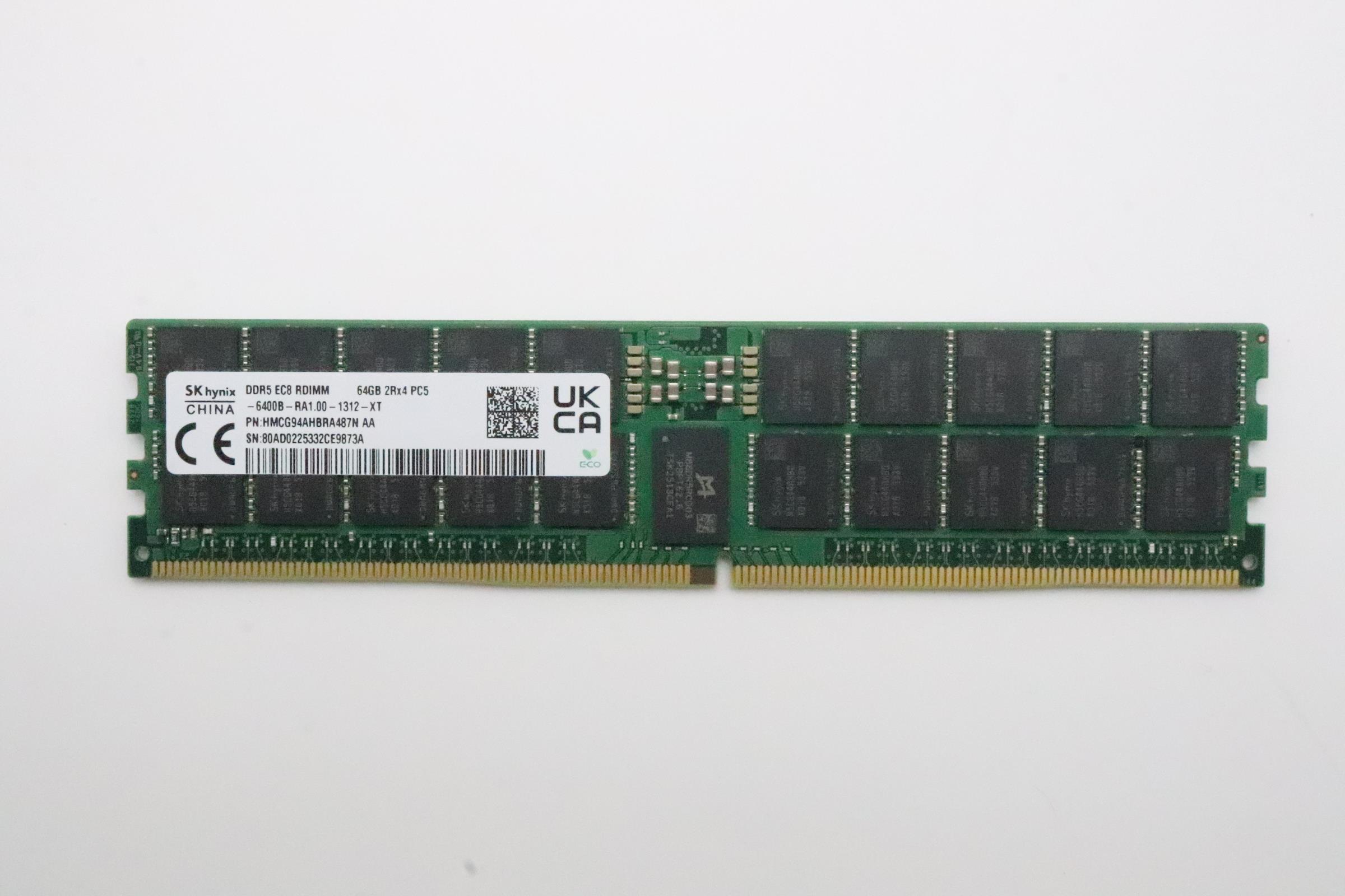 5M31Q38876 - Original Lenovo MEMORY RDIMM,64GB,DDR5,6400,Hynix